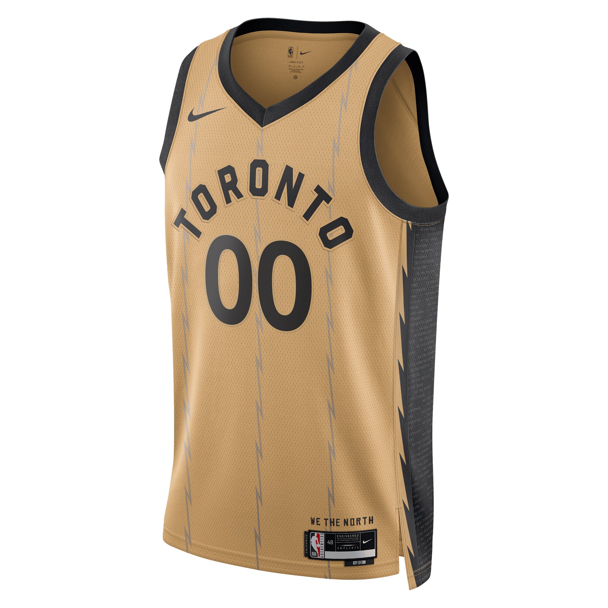 Toronto Raptors  Unisex 2023\/24 Custom Swingman Jersey - Gold - City Edition