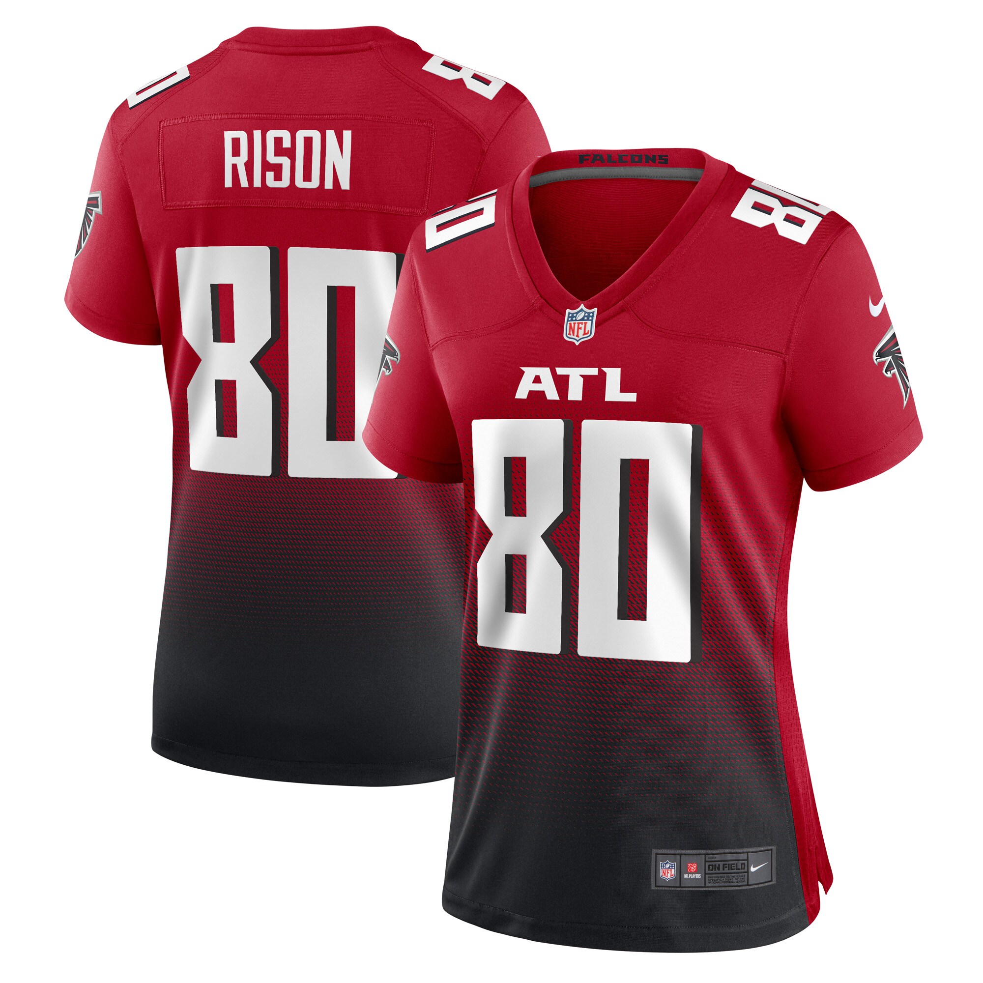 Andre Rison Atlanta Falcons  Women's Retired Player Jersey - Red
