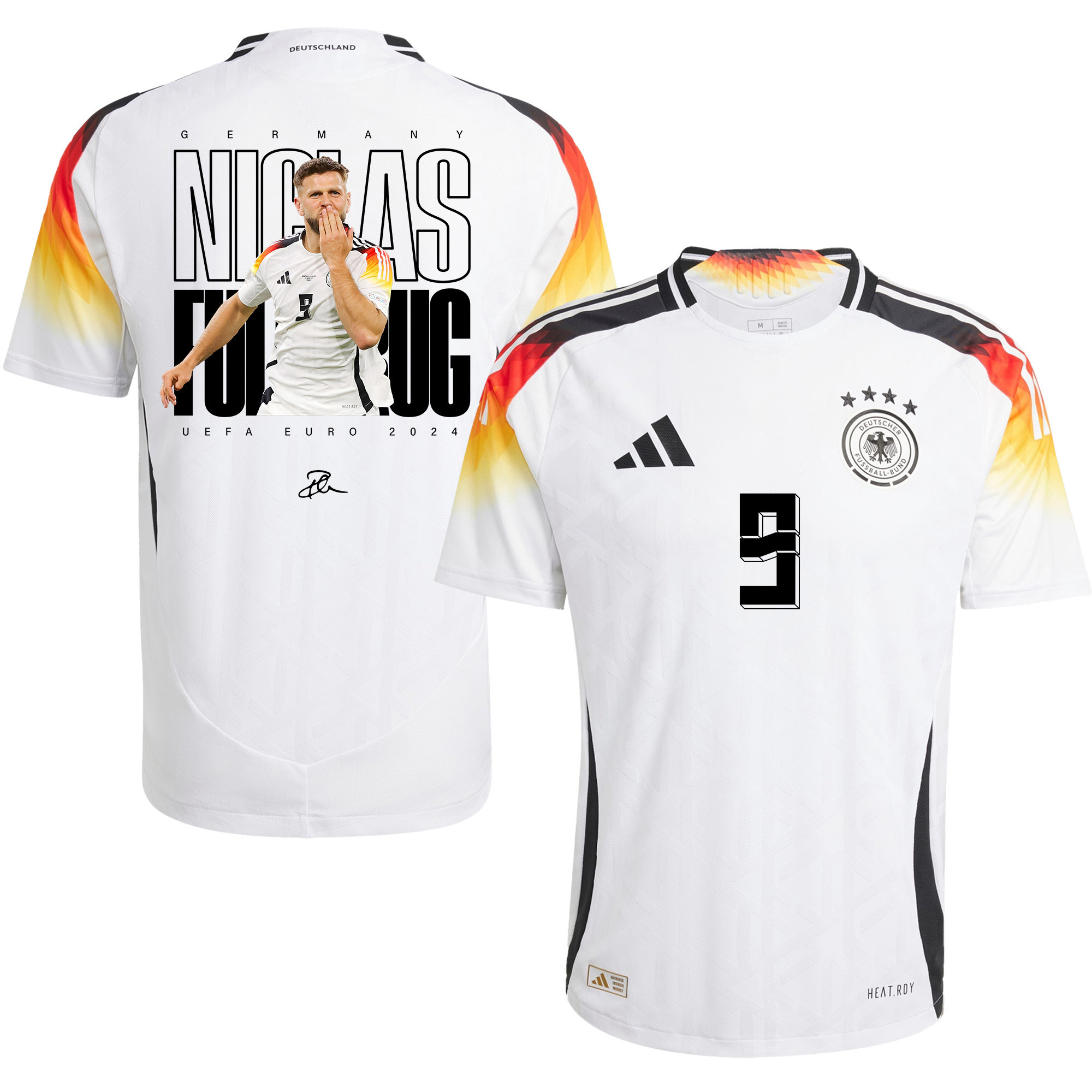 Niclas Füllkrug 9 Signed Goal Germany National Team 2024 Home Men Jersey - Purple