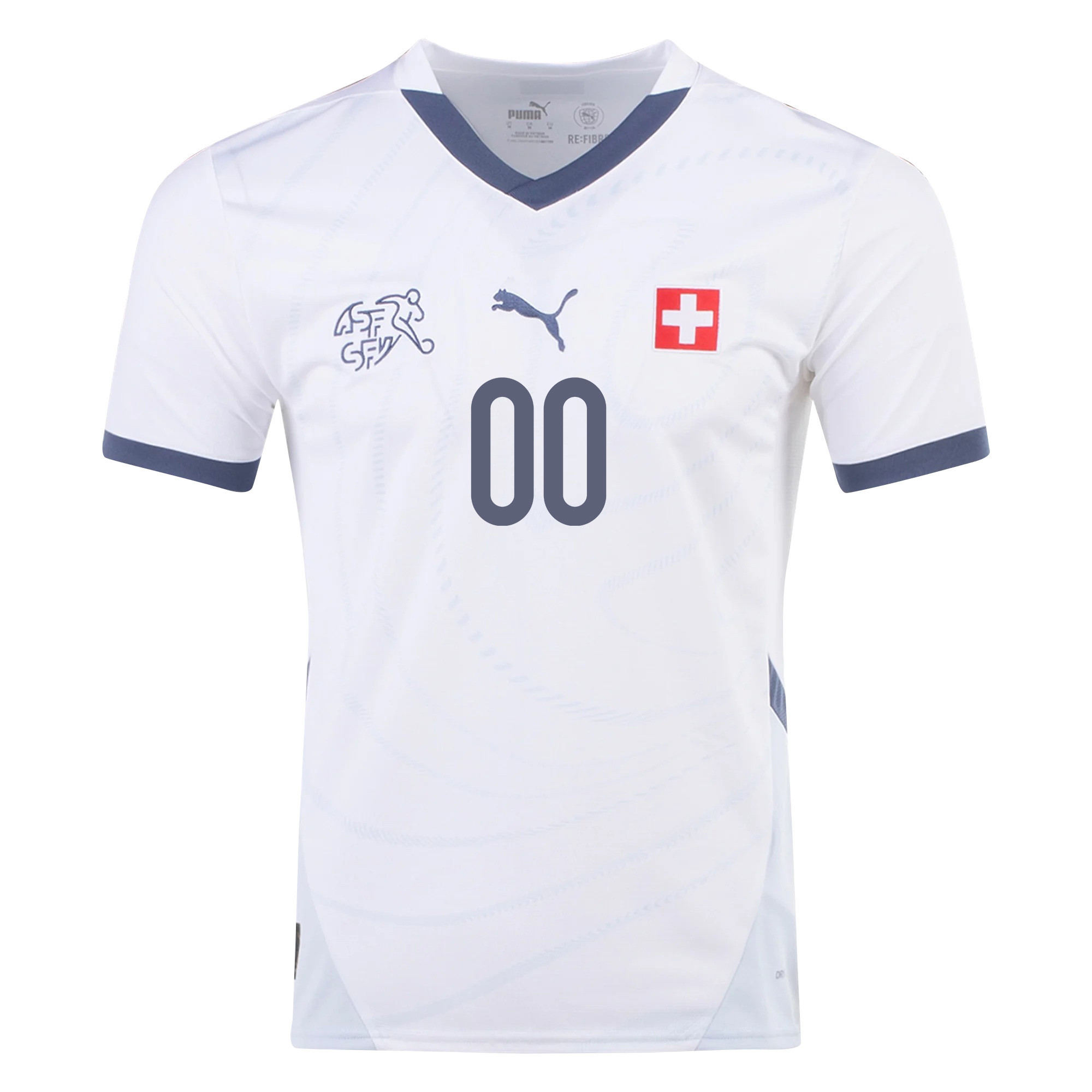 Switzerland National Team 2024/25 Custom Away Men Jersey - White