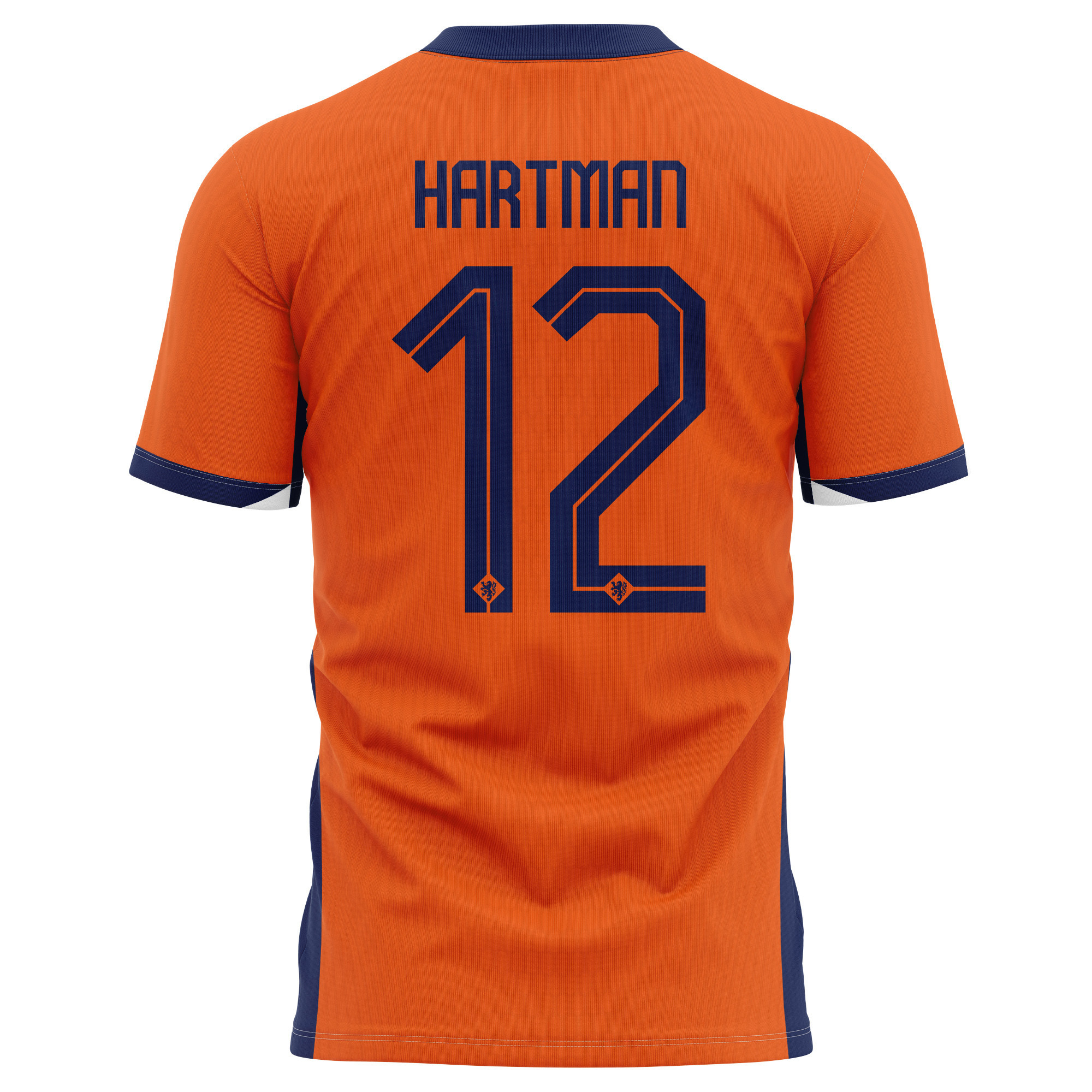 Quilindschy Hartman 12 Netherlands National Team 2024 Home Kits AOP T-shirt - Orange