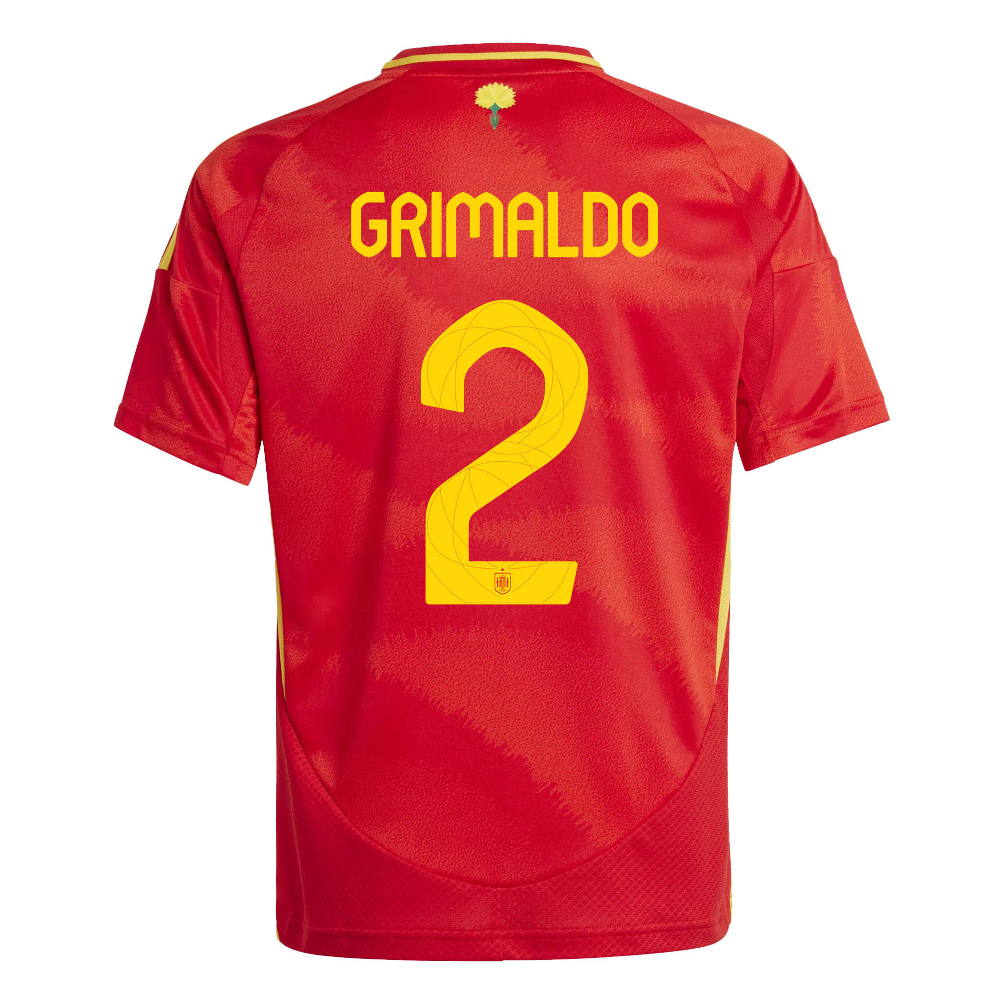 Alex Grimaldo 2 Spain National Team 2024 Home YOUTH Jersey - Red
