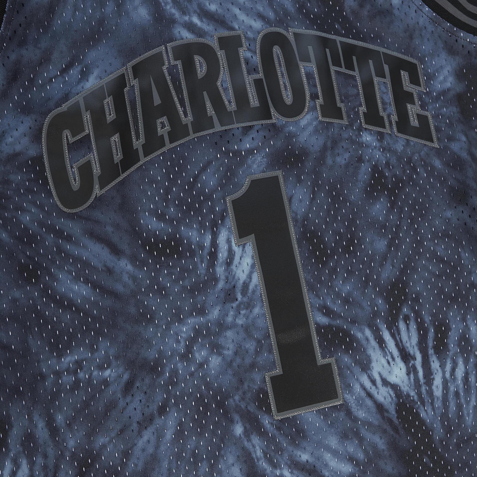 Muggsy Bogues Charlotte Hornets Mitchell & Ness Hardwood Classics 1992\/93 Tie-Dye Swingman Jersey - Black