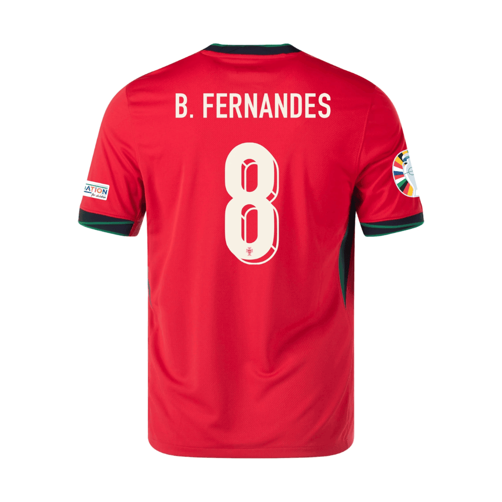 Bruno Fernandes 8 Portugal National Team 2024 Home Men Jersey - Red