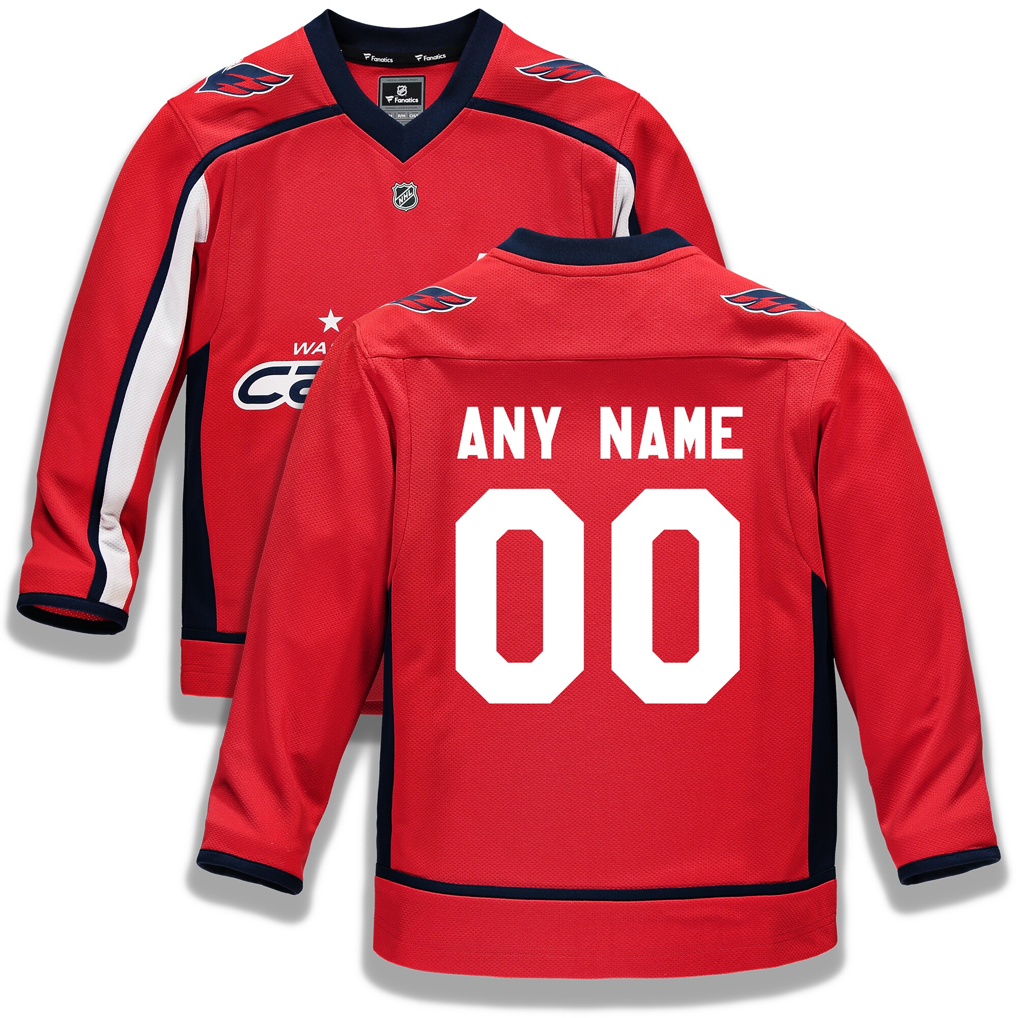 Washington Capitals Fanatics Youth Home Replica Custom Jersey - Red