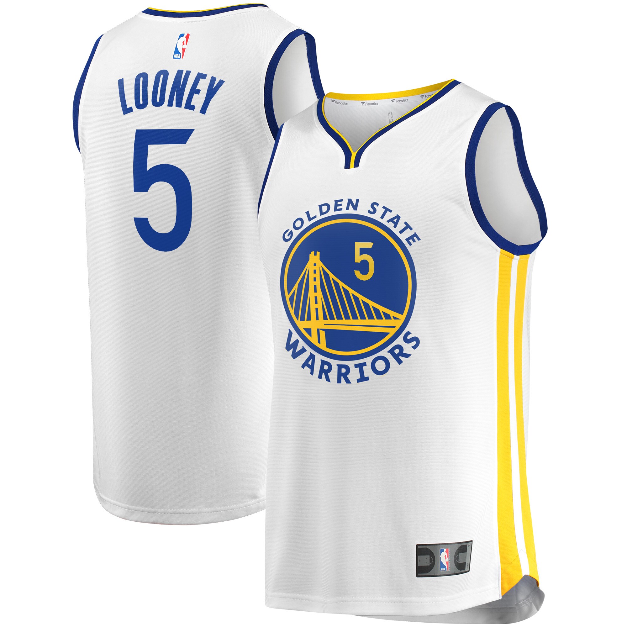 Kevon Looney Golden State Warriors Fanatics Fast Break Player Replica Jersey - Association Edition - White
