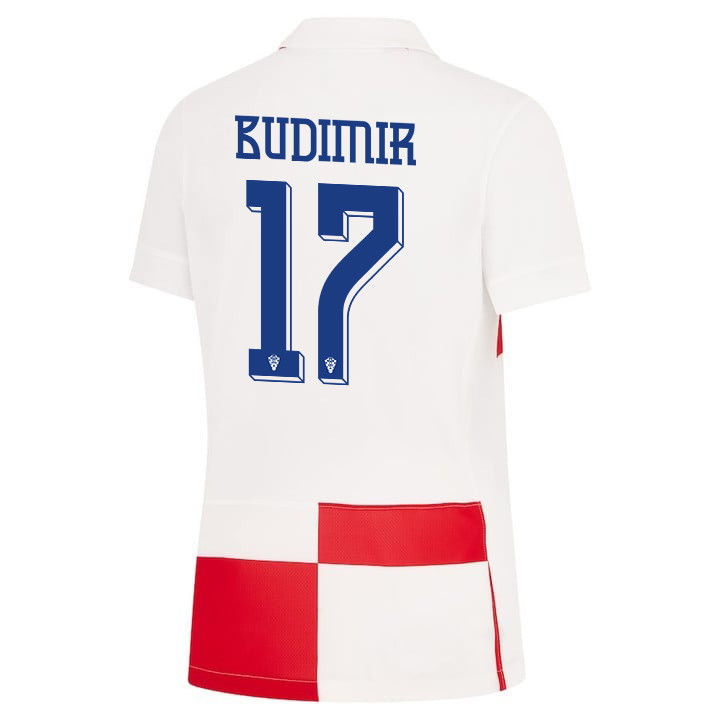 Ante Budimir 17 Croatia National Team 2024 Home WOMEN Jersey - White