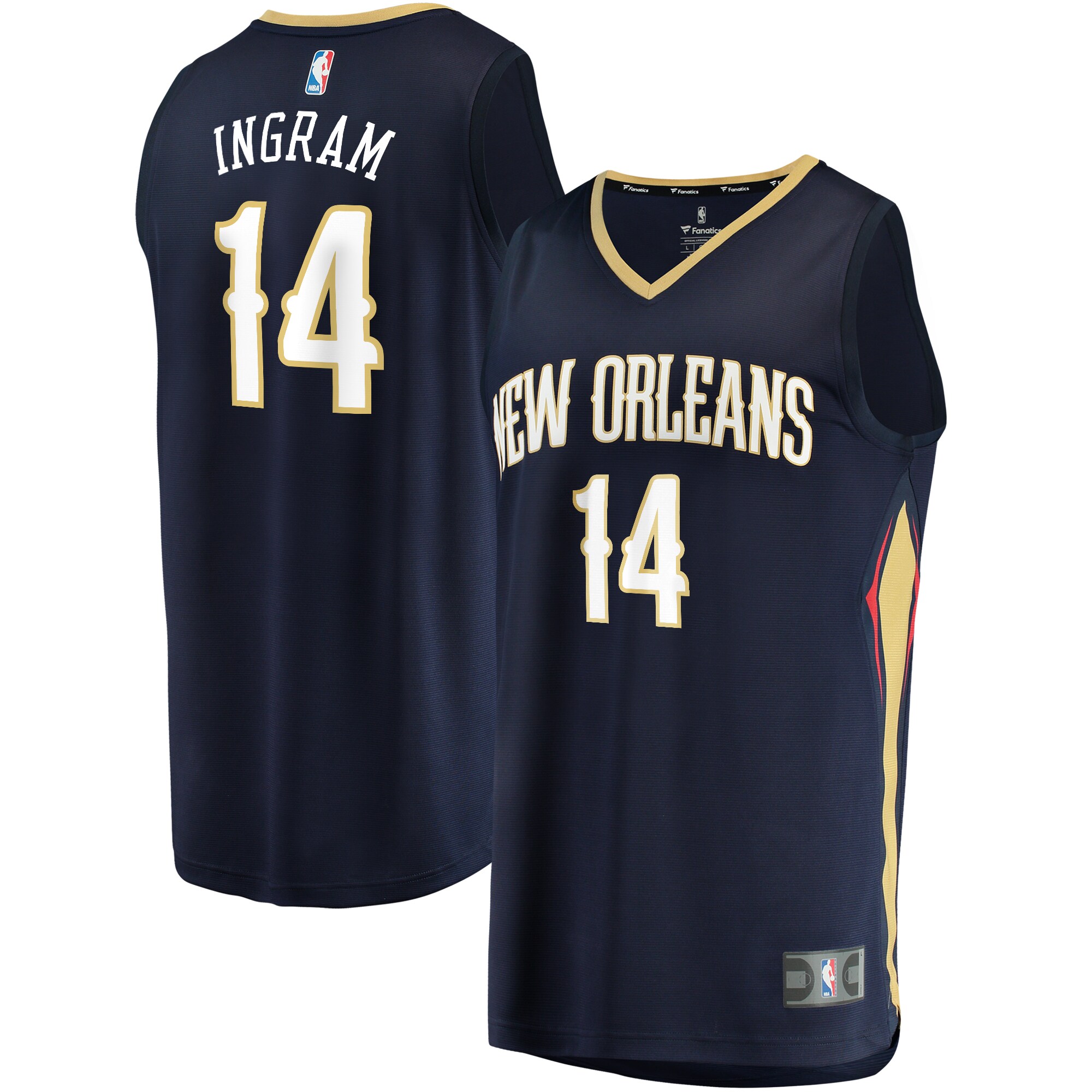 Brandon Ingram New Orleans Pelicans Fanatics Fast Break Replica Jersey Navy - Icon Edition