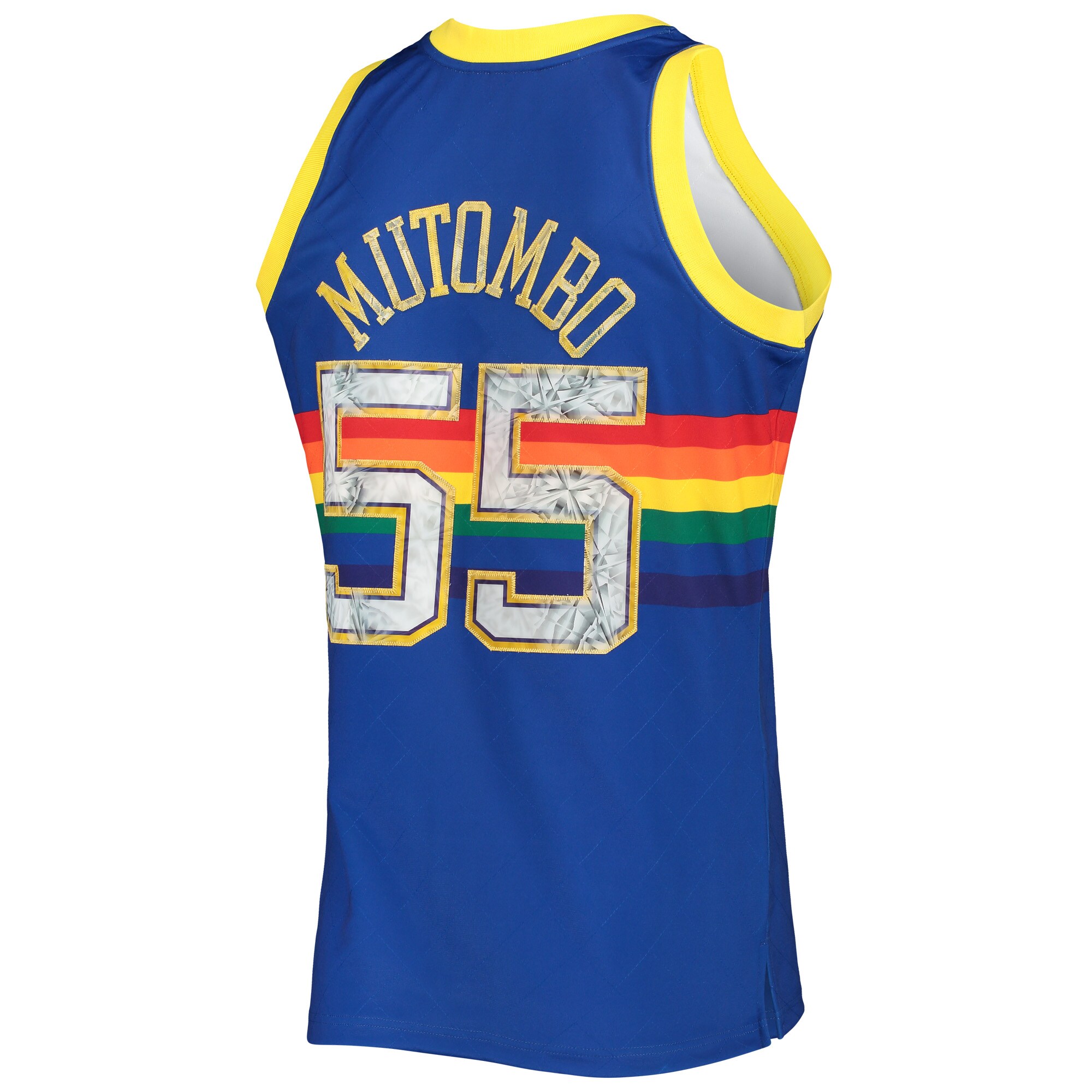 Dikembe Mutombo Denver Nuggets Mitchell & Ness 1996\/97 Hardwood Classics NBA 75th Anniversary Diamond Swingman Jersey - Royal