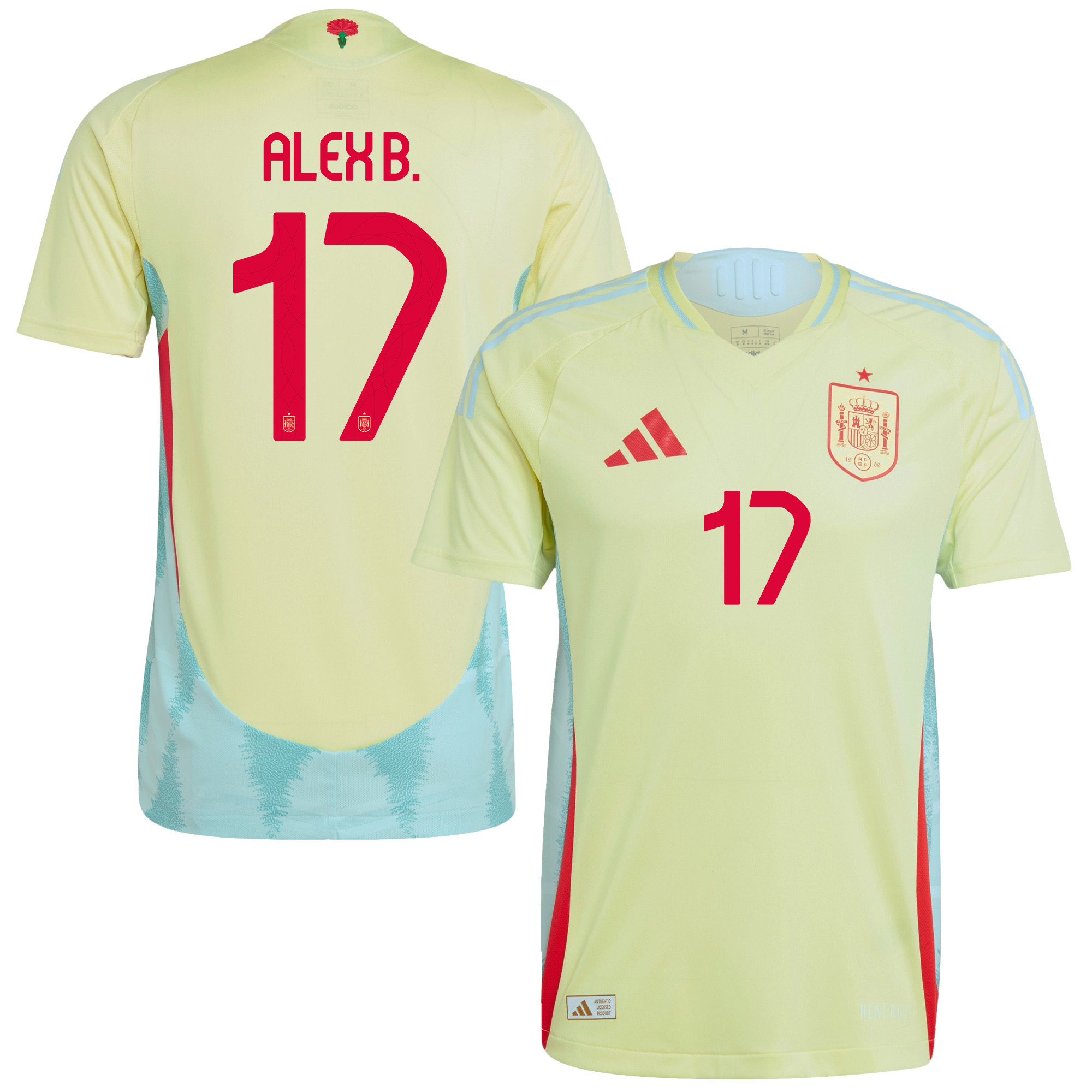Álex Baena 17 Spain National Team 2024 Away Men Jersey - Yellow