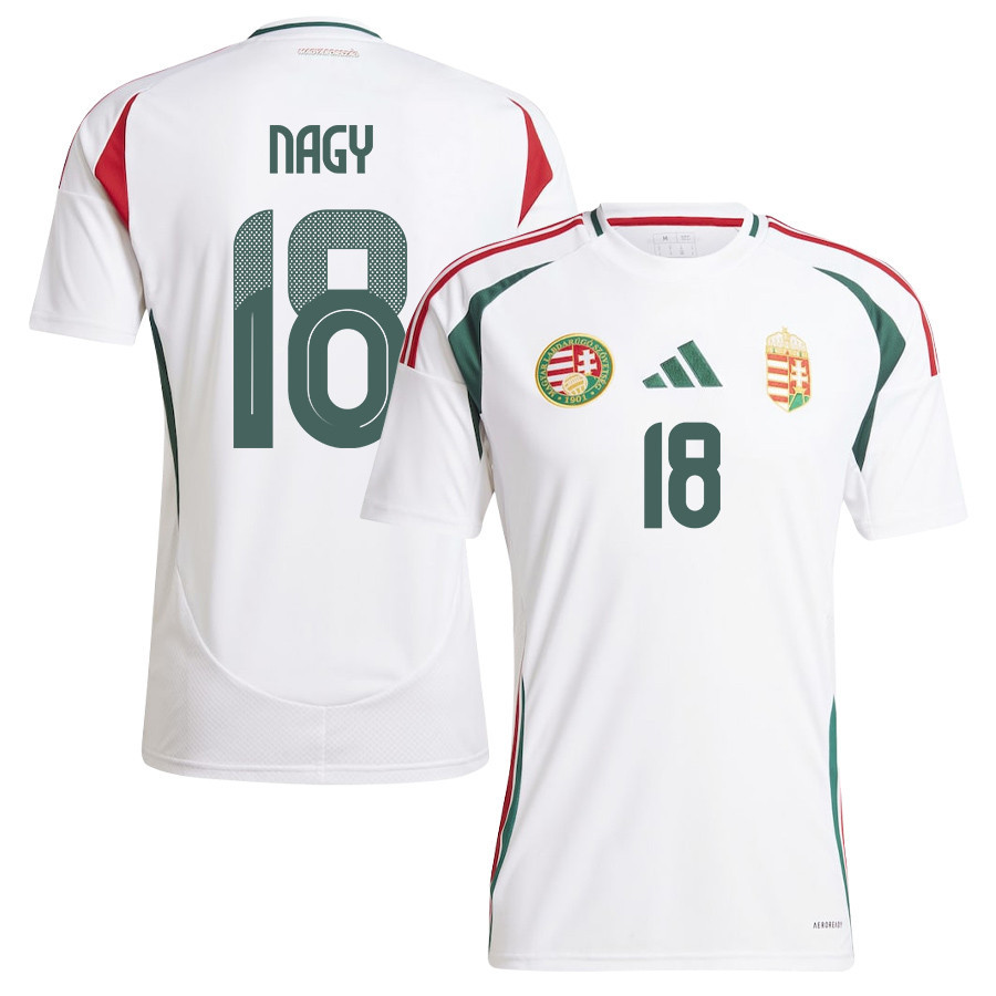 Zsolt Nagy 18 Hungary National Team 2024/25 Away Men Jersey - White