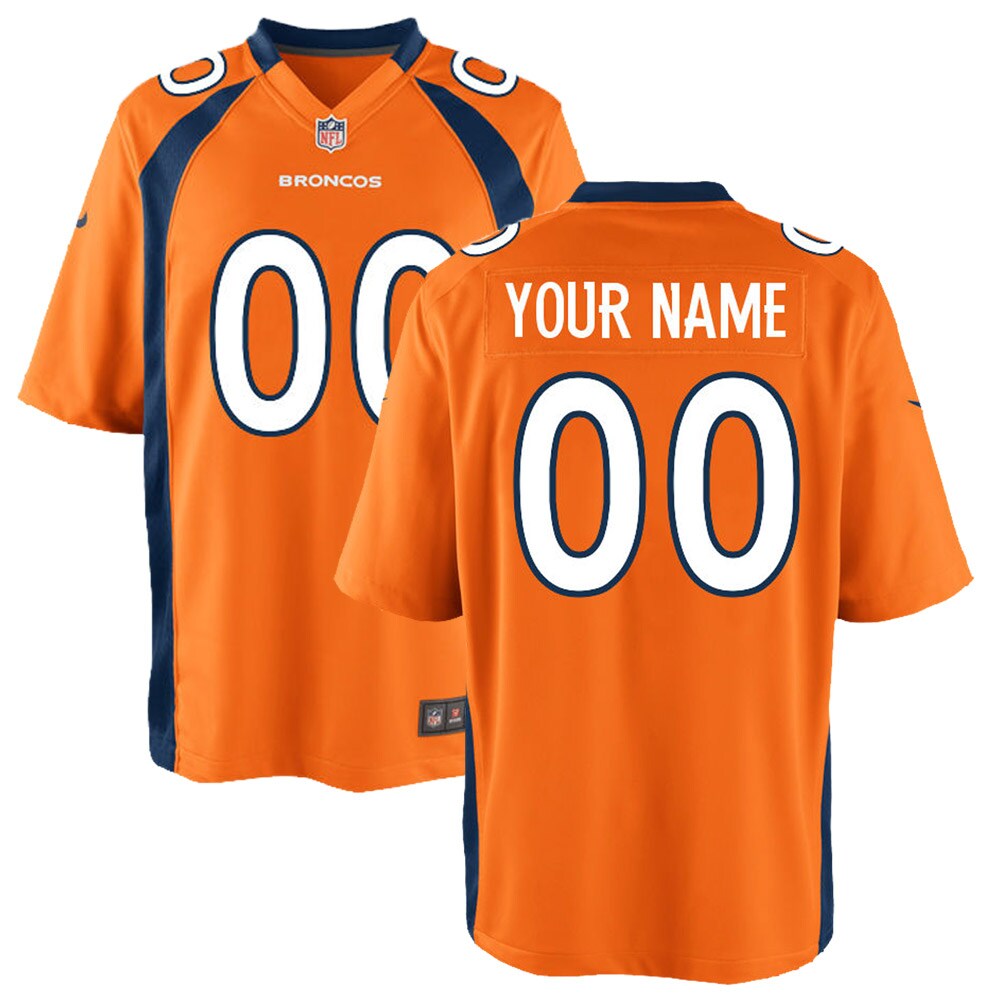 Denver Broncos  Youth Custom Game Jersey - Orange