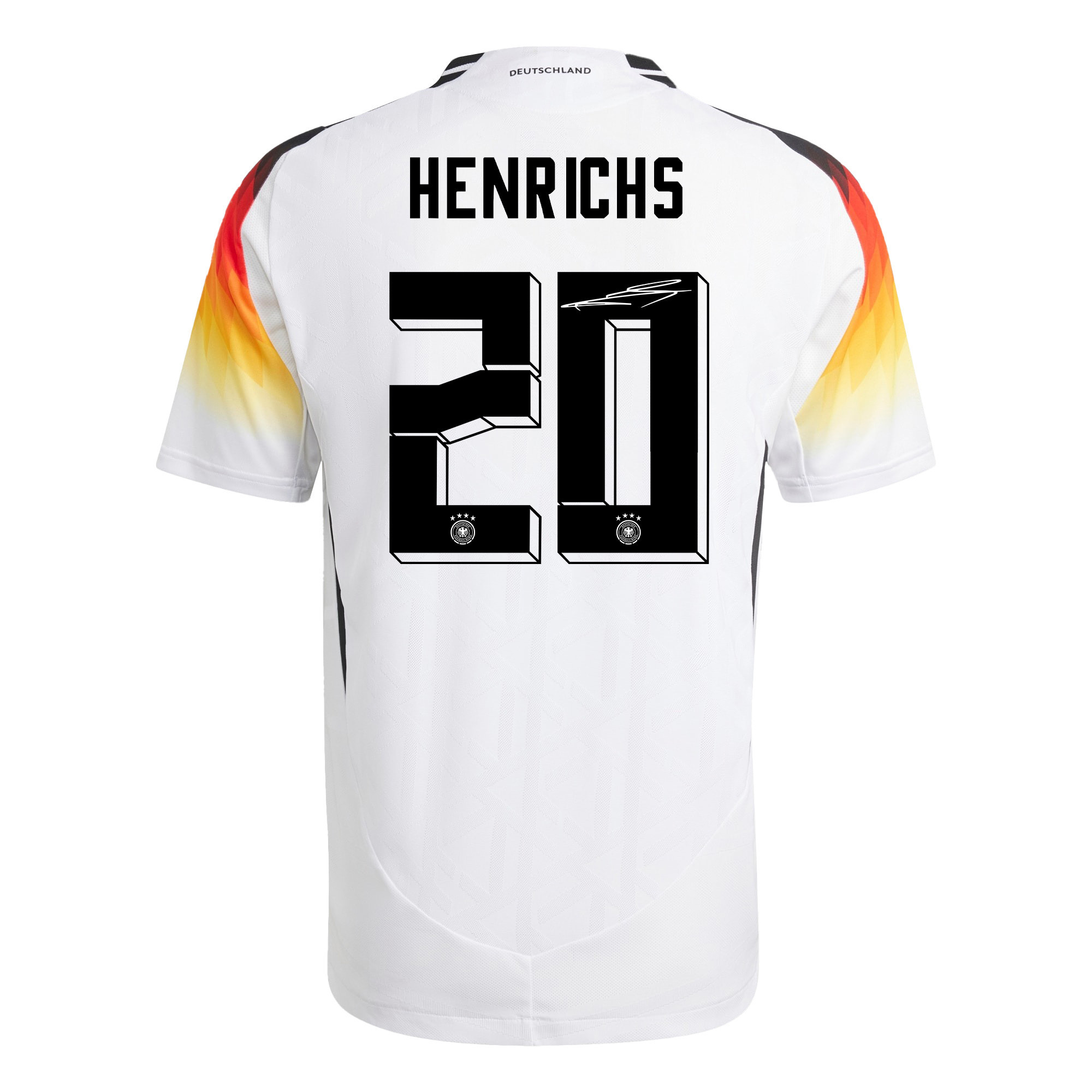 Benjamin Henrichs 20 Signed Germany National Team 2024/25 Home Jersey Autographed - Men