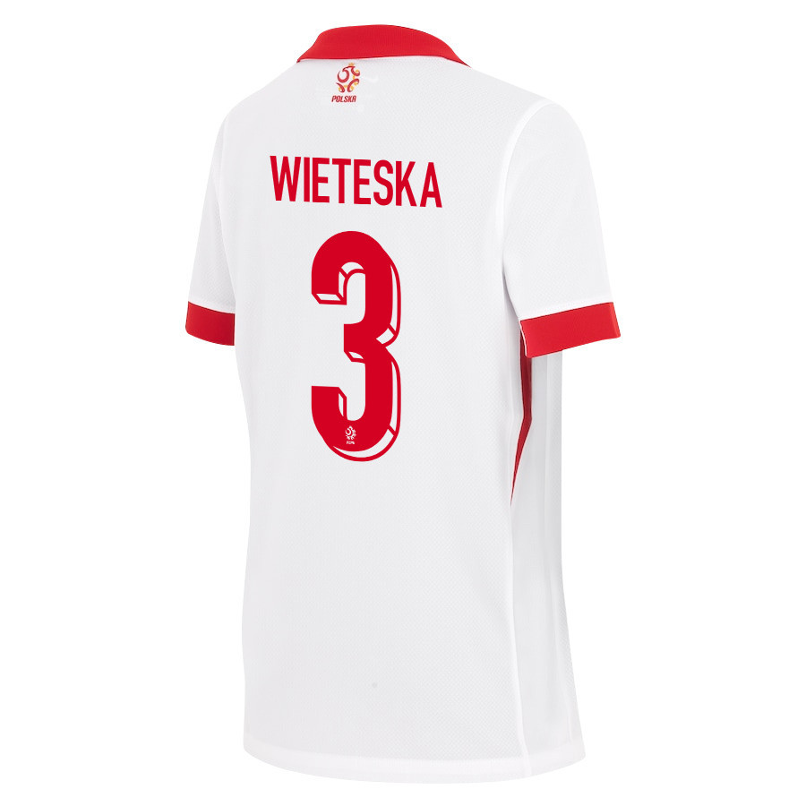 Mateusz Wieteska 3 Poland National Team 2024/25 Home YOUTH Jersey - White