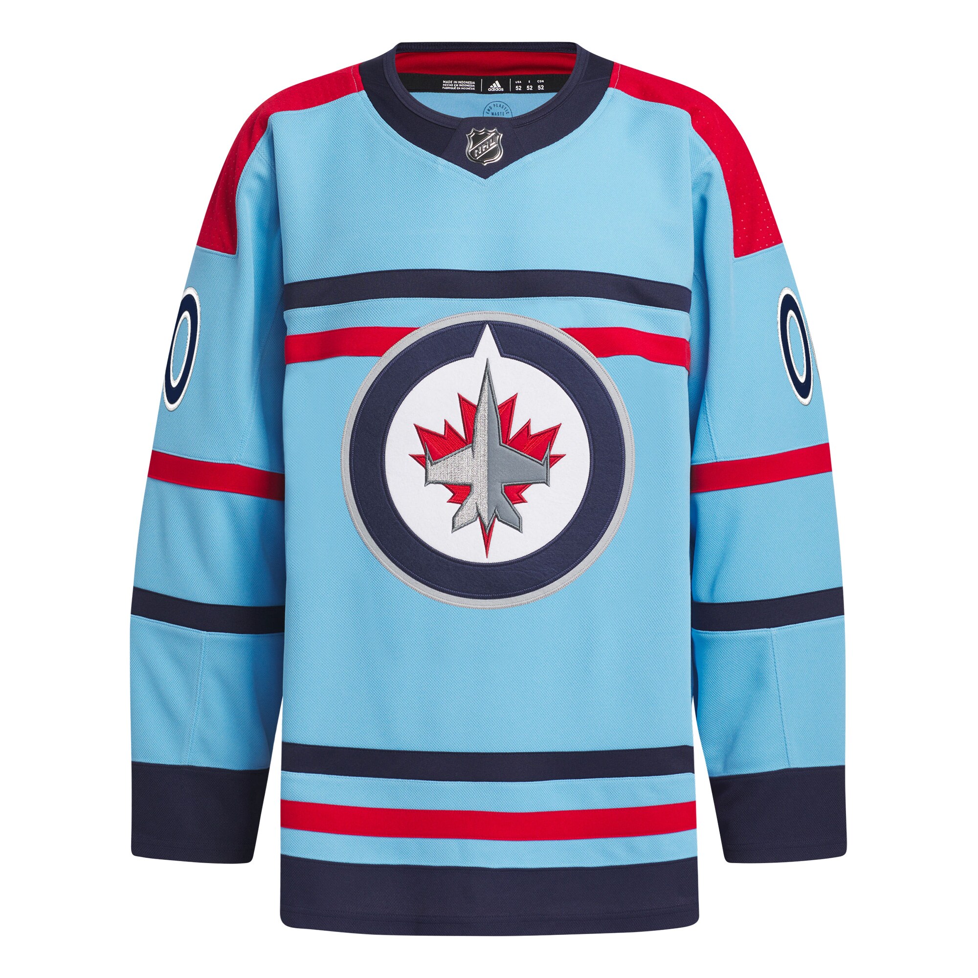 Winnipeg Jets adidas   Anniversary Primegreen Authentic Custom Jersey - Light Blue