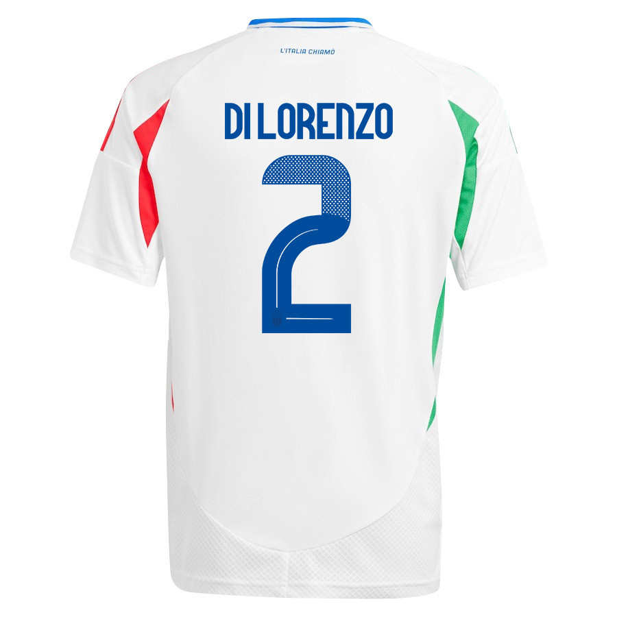 Giovanni Di Lorenzo 2 Italy National Team 2024/25 Away YOUTH Jersey - White