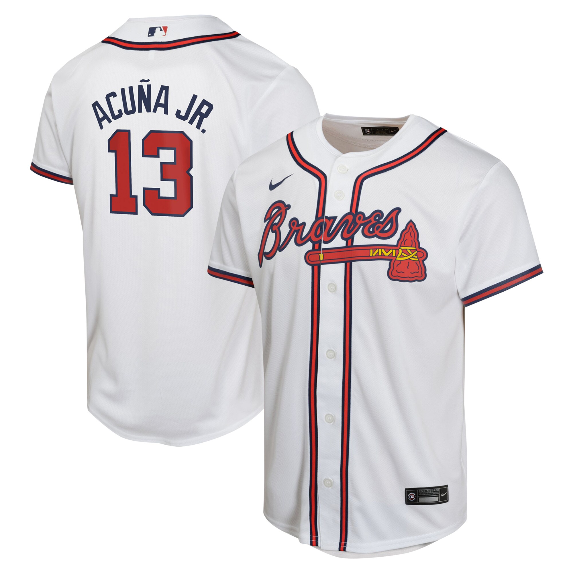 Ronald Acu\u00c3\u00b1a Jr. Atlanta Braves  Youth Home Game Player Jersey - White
