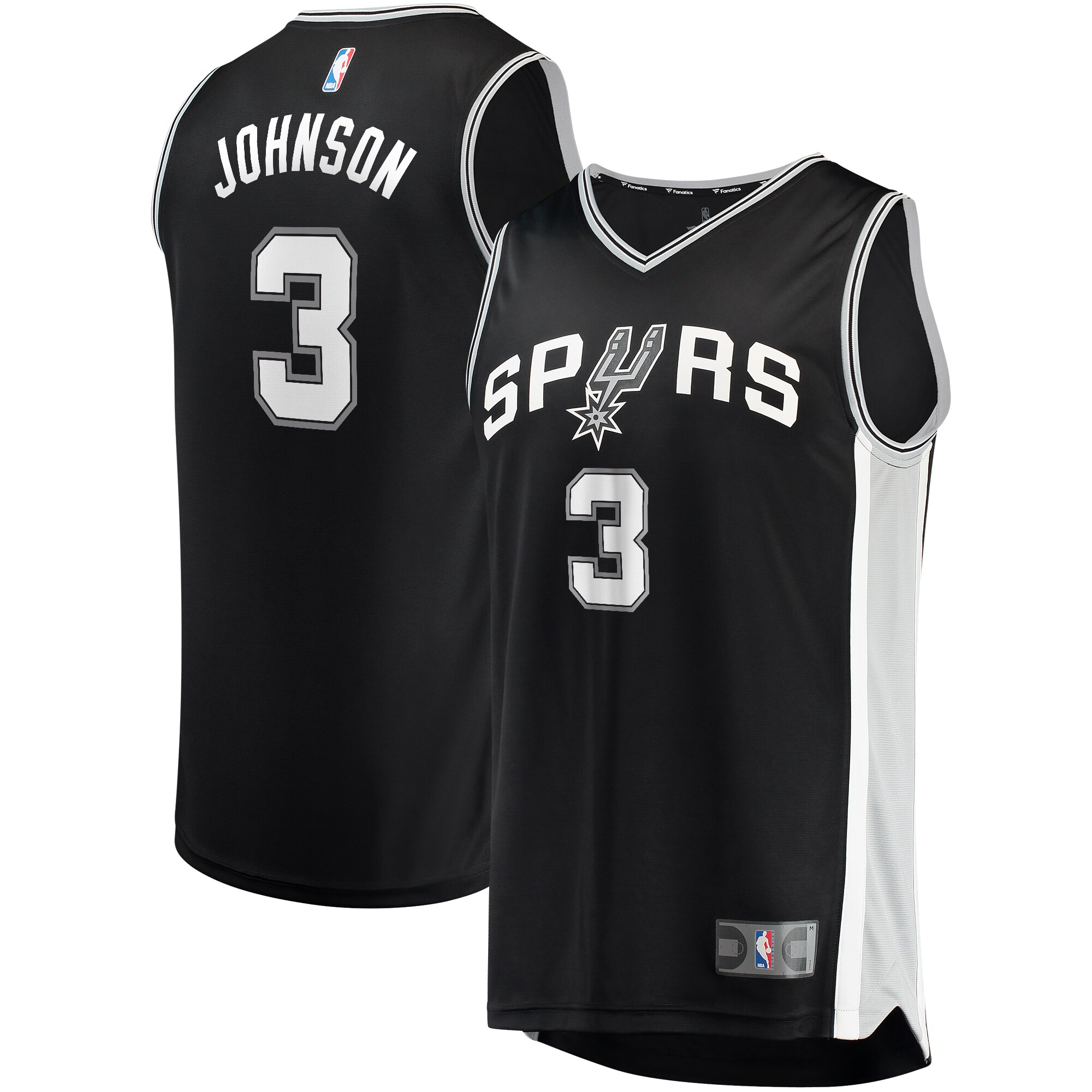 Keldon Johnson San Antonio Spurs Fanatics Fast Break Replica Jersey Black - Icon Edition