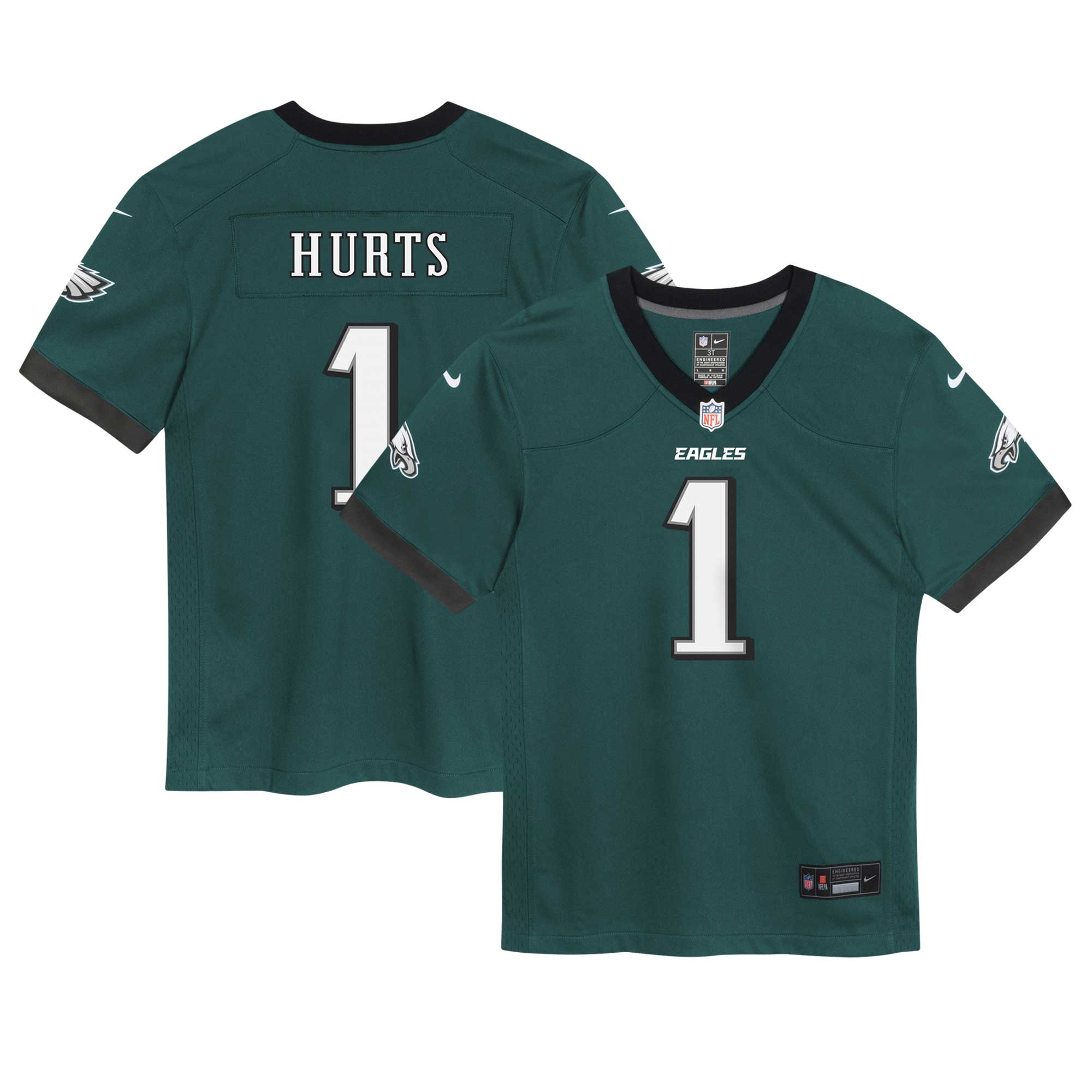 Jalen Hurts Philadelphia Eagles  Preschool Game Jersey - Midnight Green