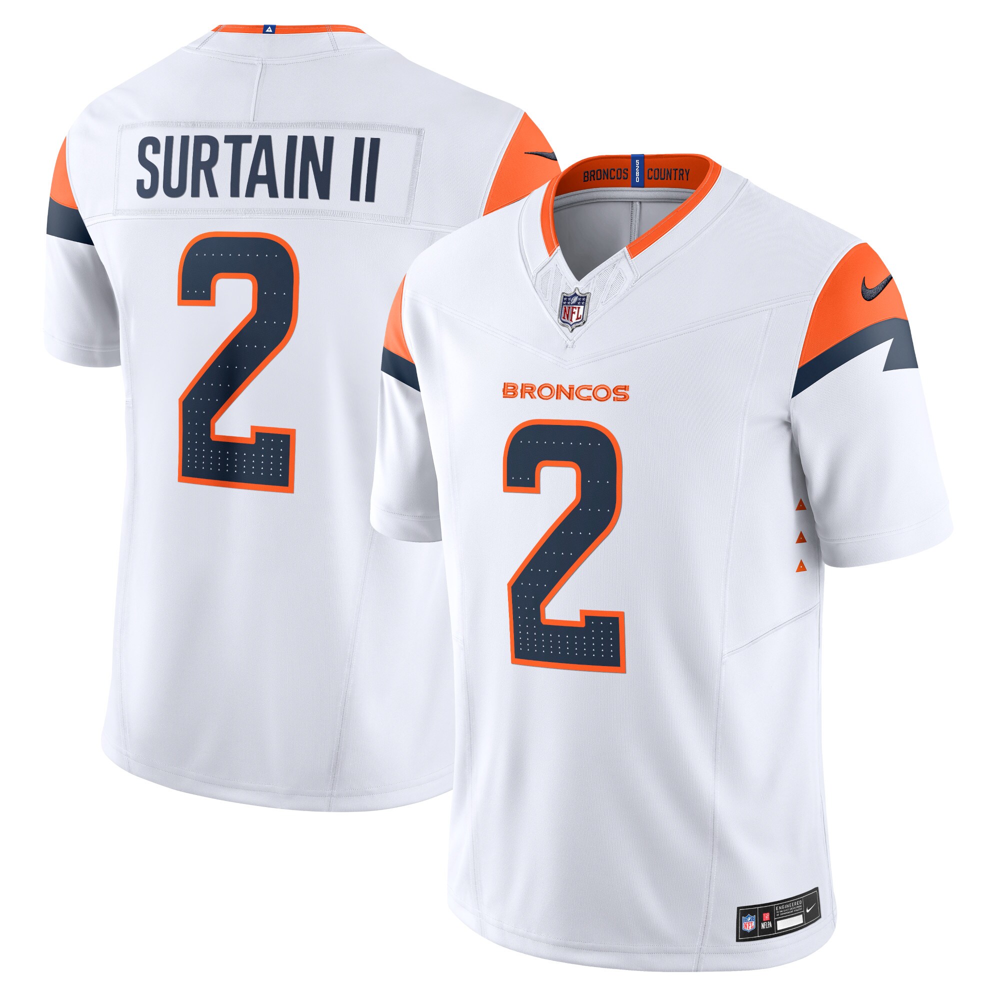 Patrick Surtain II Denver Broncos  Vapor F.U.S.E. Limited Jersey - White