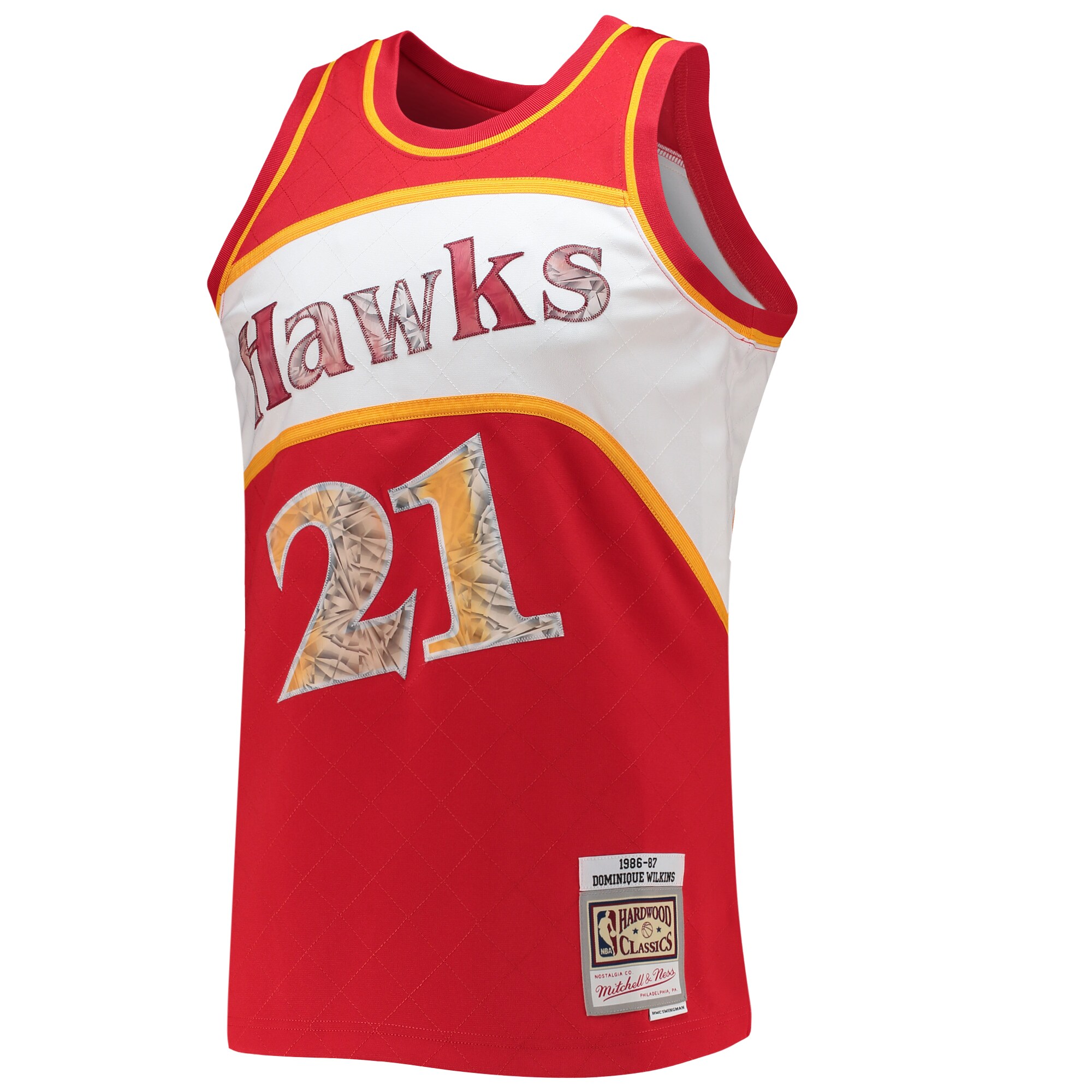 Dominique Wilkins Atlanta Hawks Mitchell & Ness 1986\/87 Hardwood Classics NBA 75th Anniversary Diamond Swingman Jersey - Red