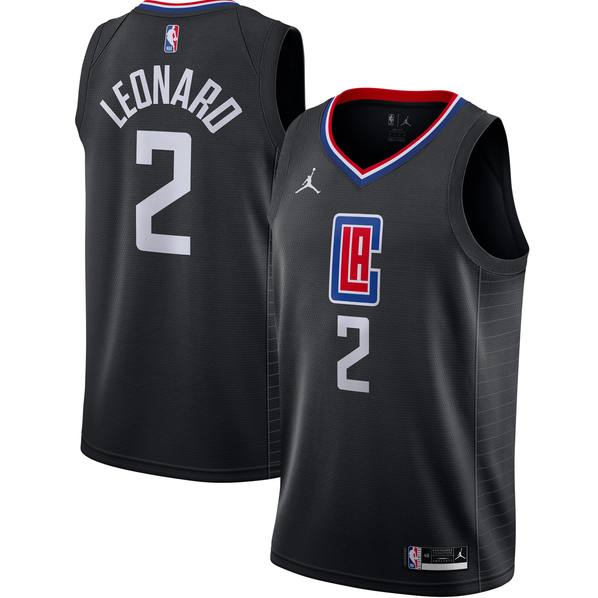 Kawhi Leonard LA Clippers Jordan Brand 2020\/21 Swingman Jersey - Statement Edition - Black