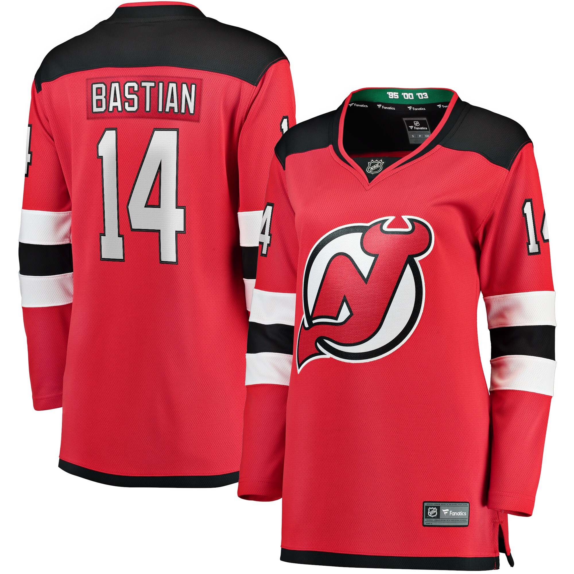 Nathan Bastian New Jersey Devils Fanatics Women's Home Team Breakaway Player Jersey - Red