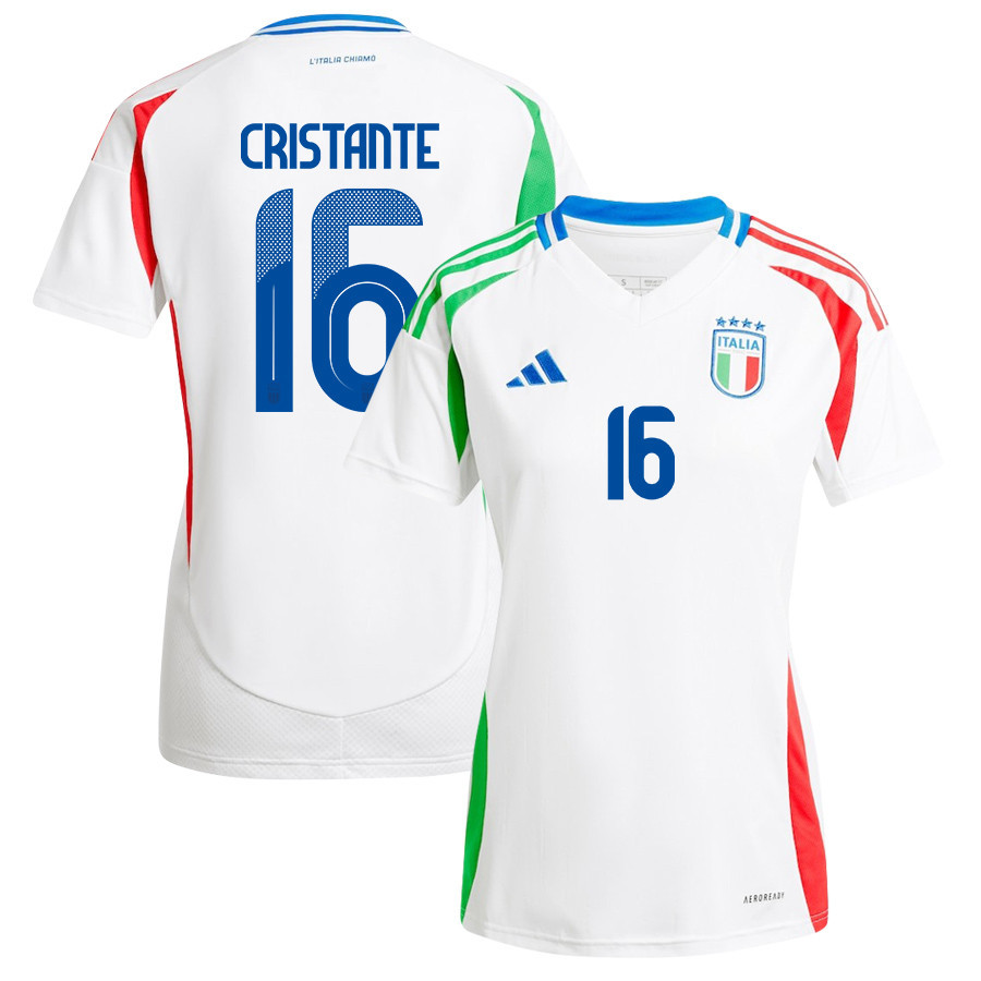 Bryan Cristante 16 Italy National Team 2024/25 Away Women Jersey - White