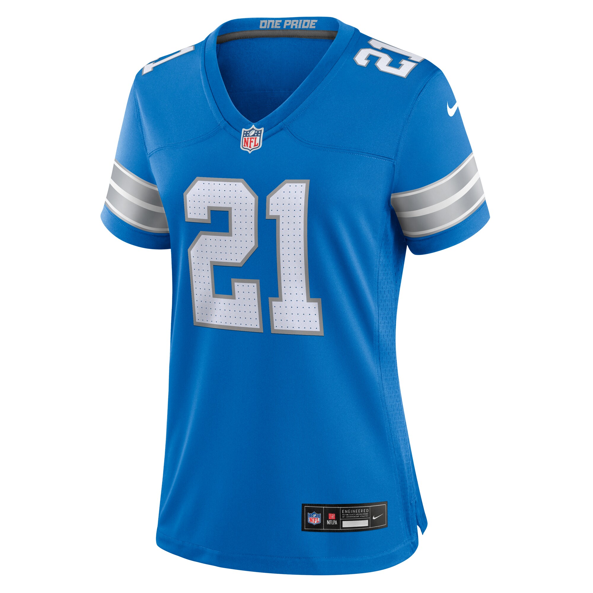 Amik Robertson Detroit Lions  Women's Team Game Jersey -  Blue