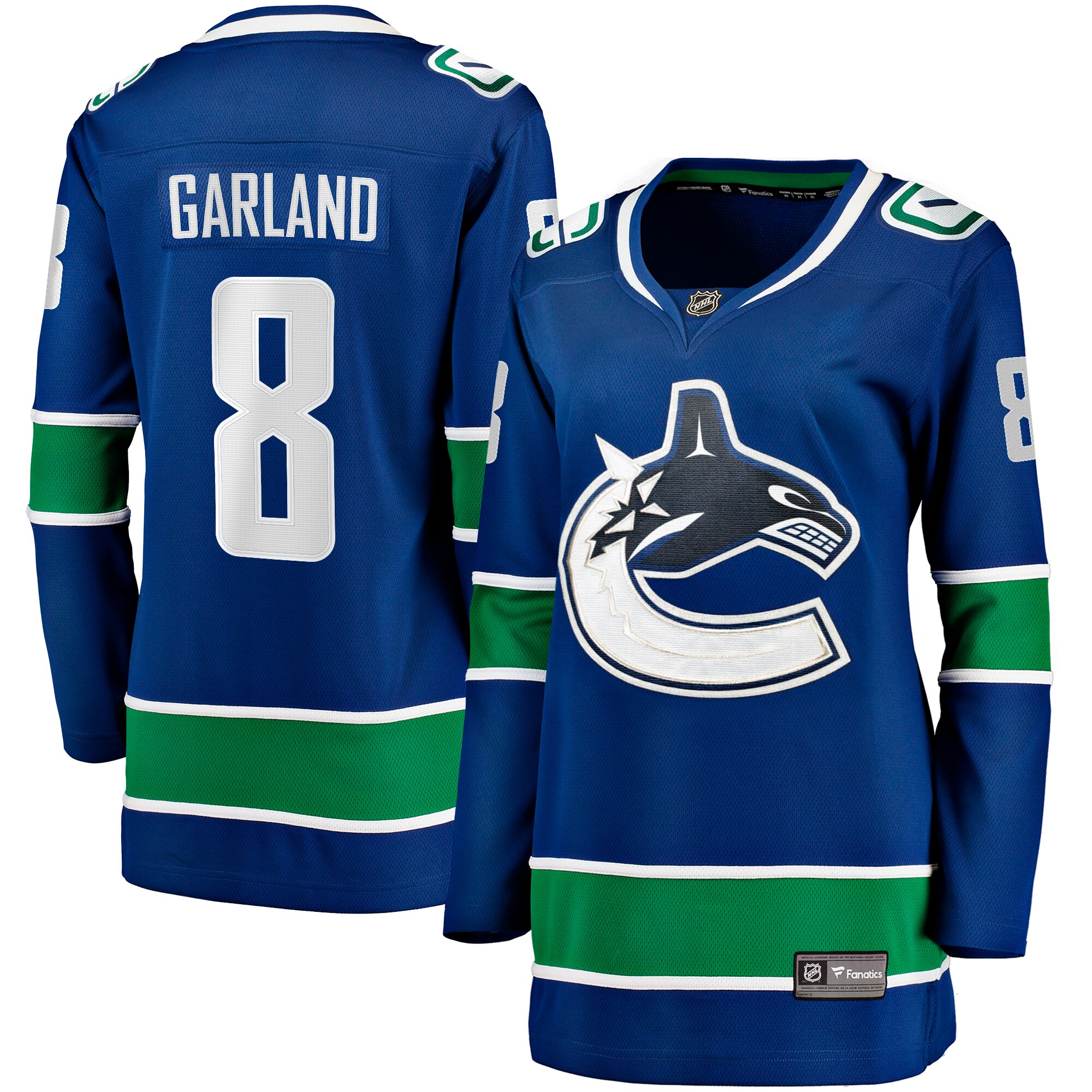 Conor Garland Vancouver Canucks Fanatics Women's Home Breakaway Player Jersey - Blue