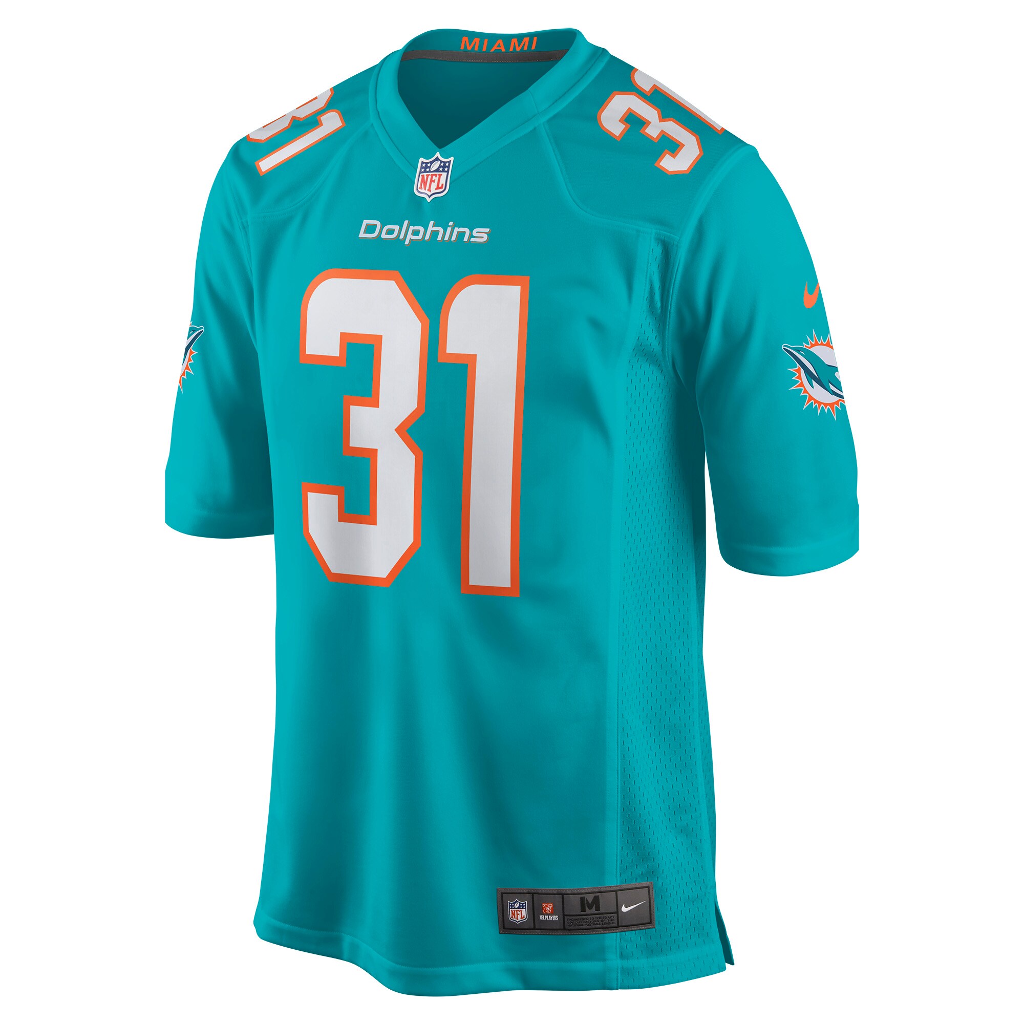 Raheem Mostert Miami Dolphins  Game Jersey - Aqua