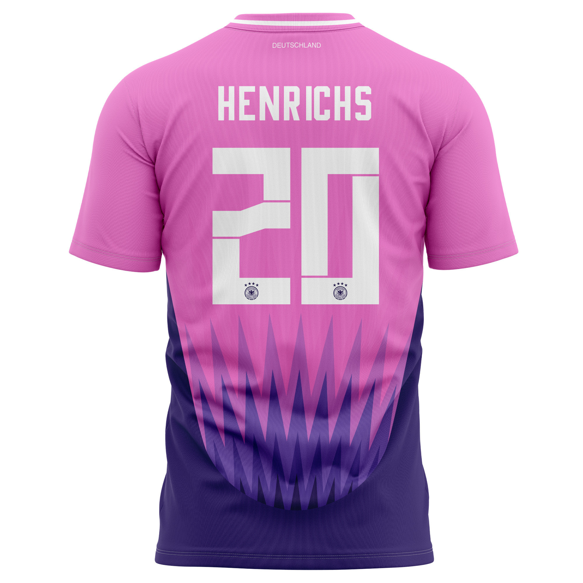 Benjamin Henrichs 20 Germany National Team 2024 Away Kits AOP T-shirt - Purple