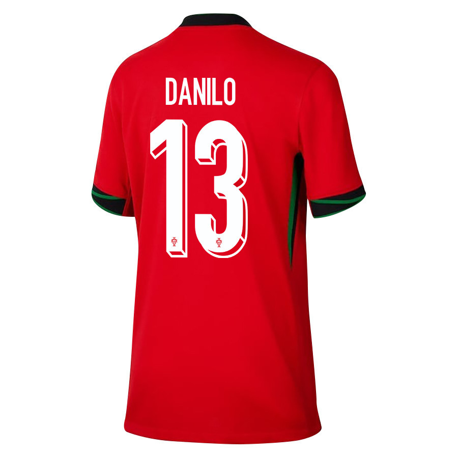 Danilo 13 Portugal National Team 2024/25 Home YOUTH Jersey - Red