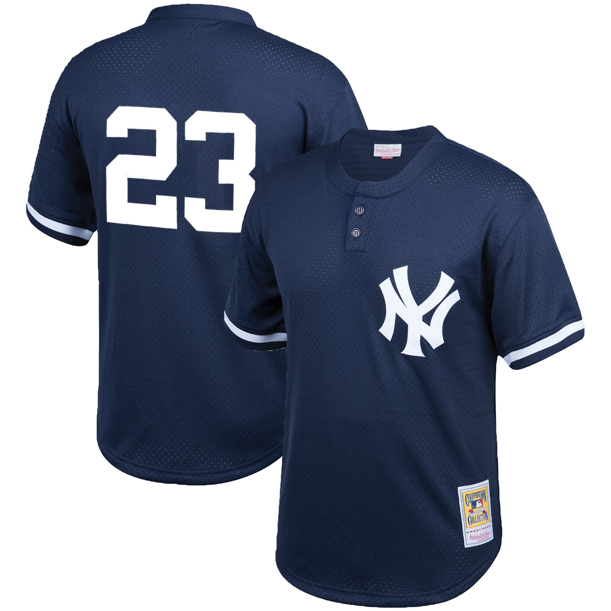 Don Mattingly New York Yankees Mitchell & Ness Cooperstown Collection Big & Tall Mesh Batting Practice Jersey - Navy