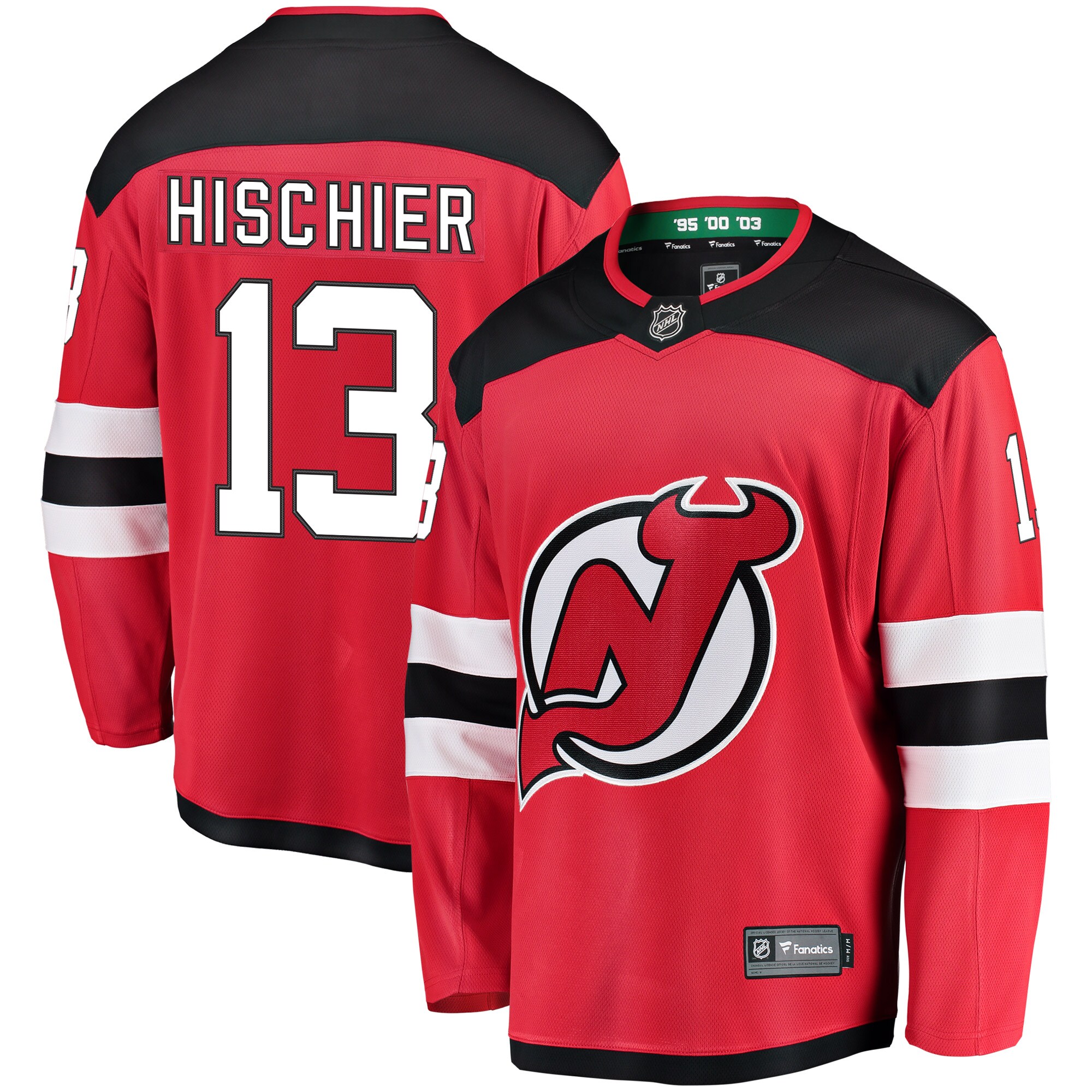 Nico Hischier New Jersey Devils Fanatics Youth Home Breakaway Player Jersey - Red