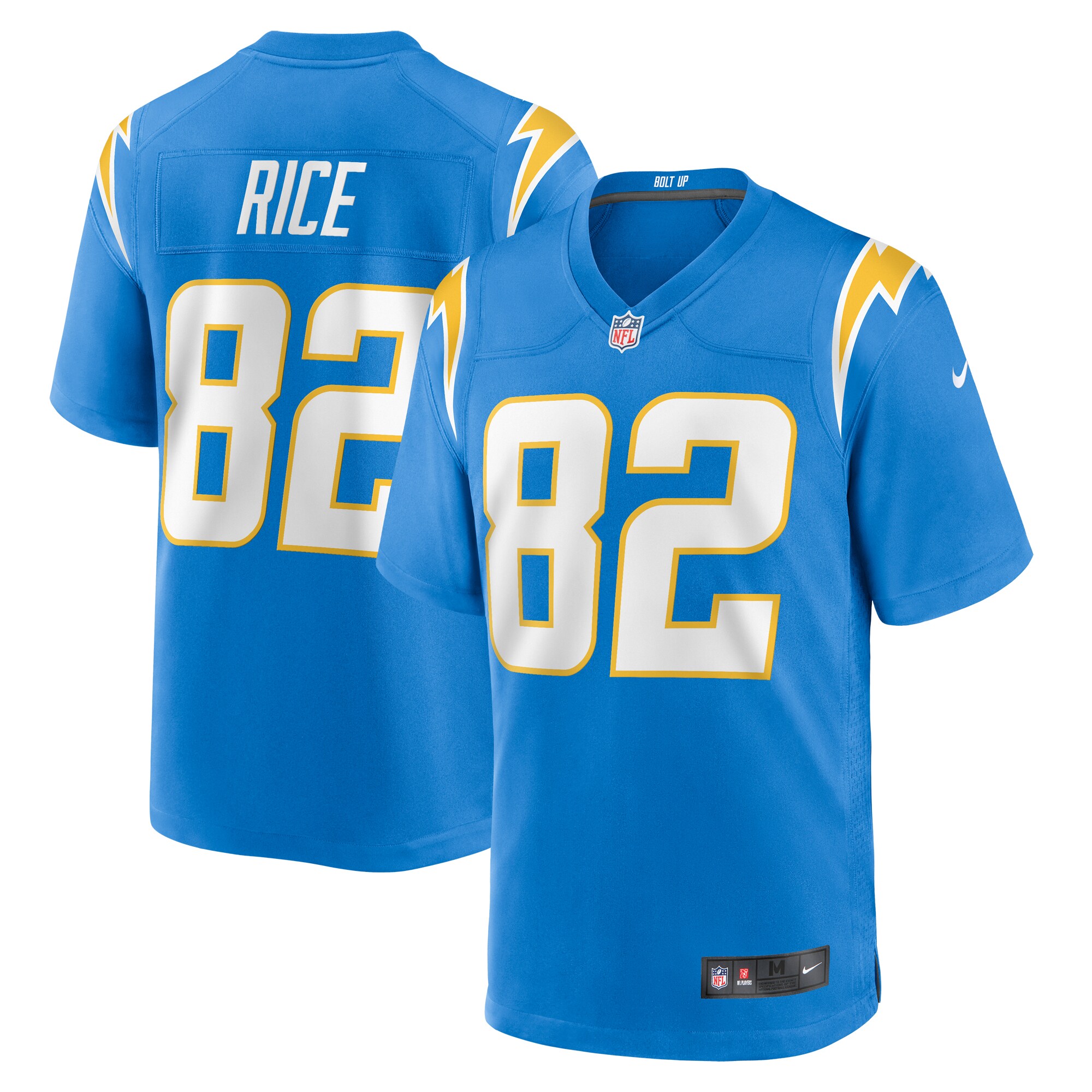 Brenden Rice Los Angeles Chargers  Team Game Jersey -  Powder Blue