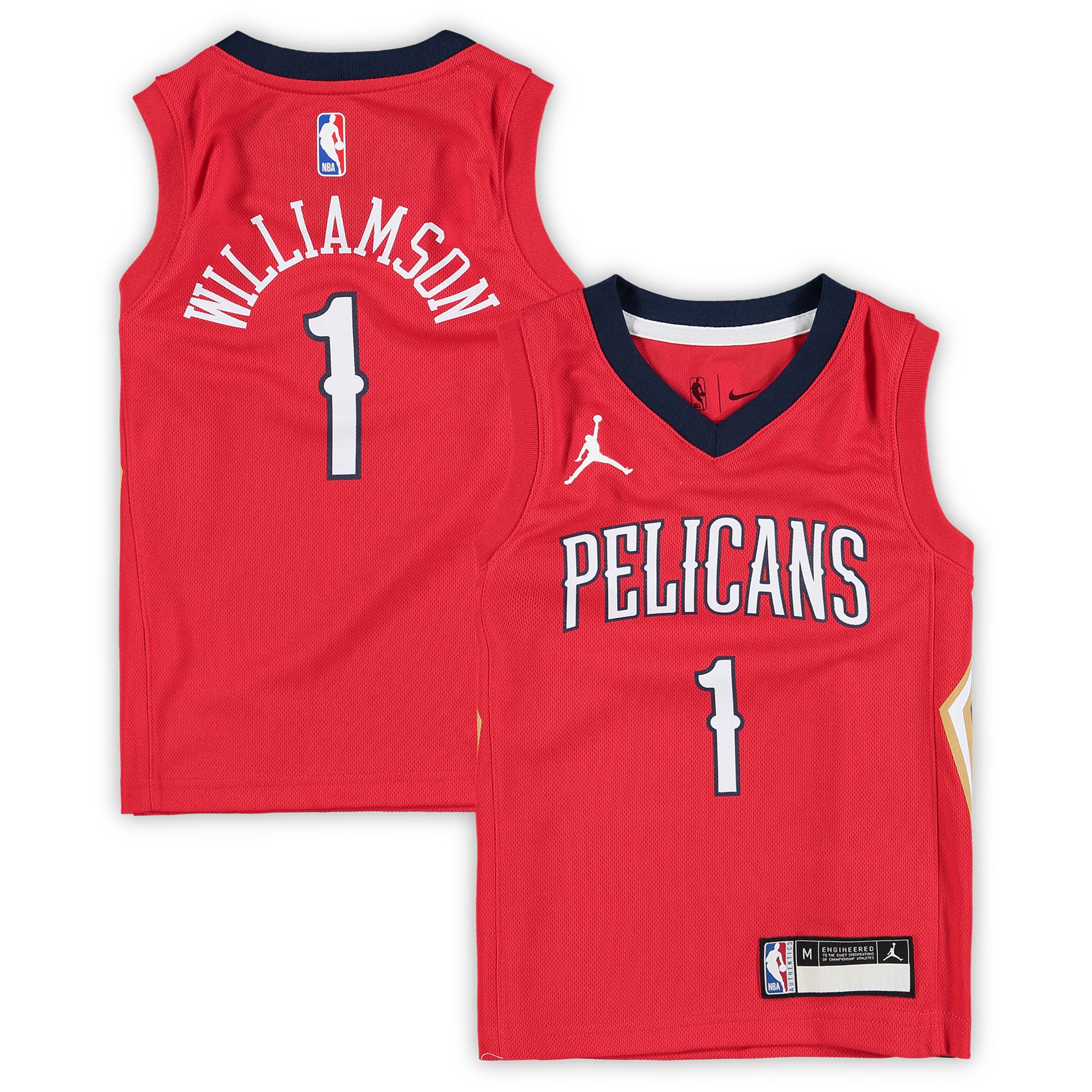 Zion Williamson New Orleans Pelicans Jordan Brand Preschool 2020\/21 Fast Break Replica Jersey - Statement Edition - Red