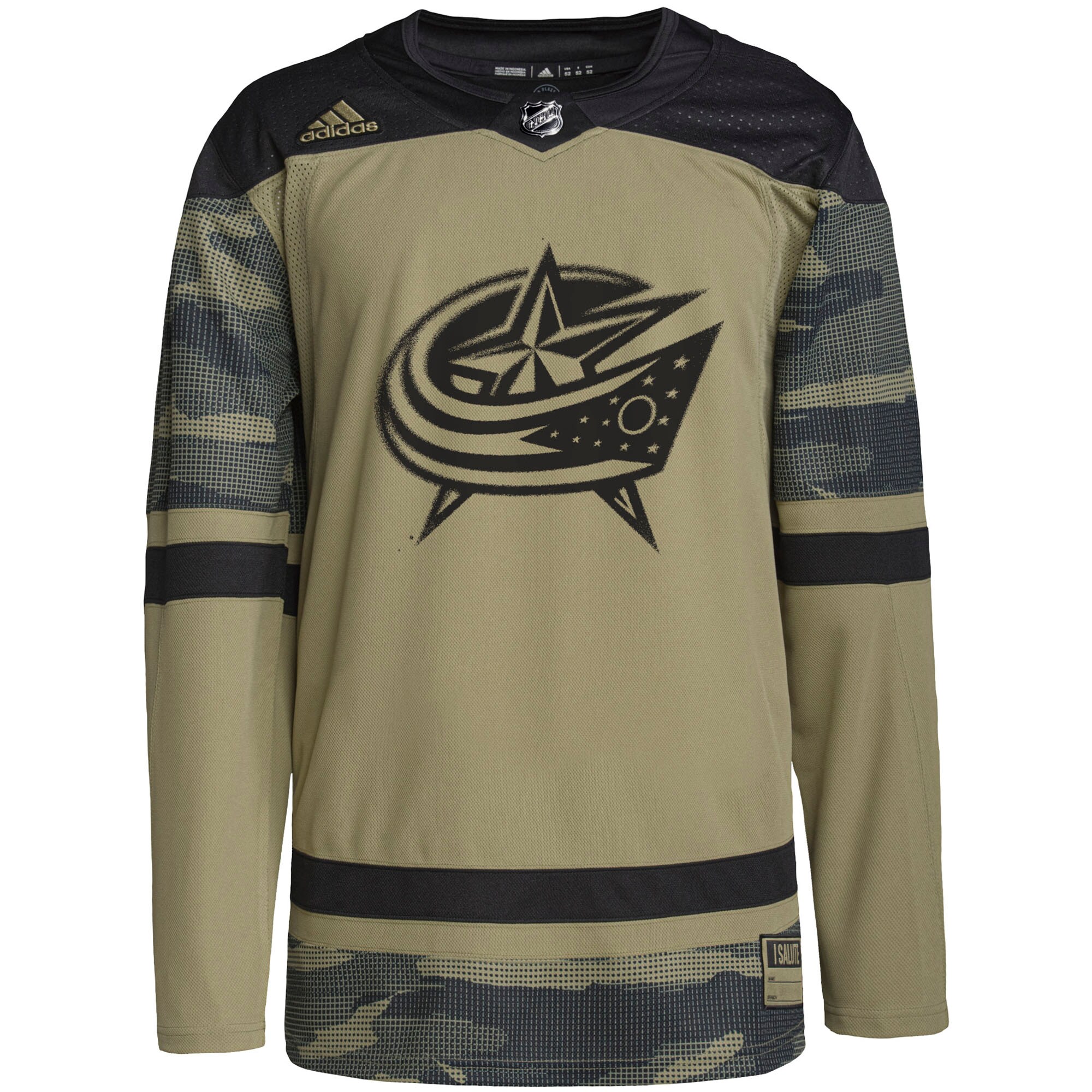 Columbus Blue Jackets adidas Military Appreciation Team Authentic Practice Jersey - Camo