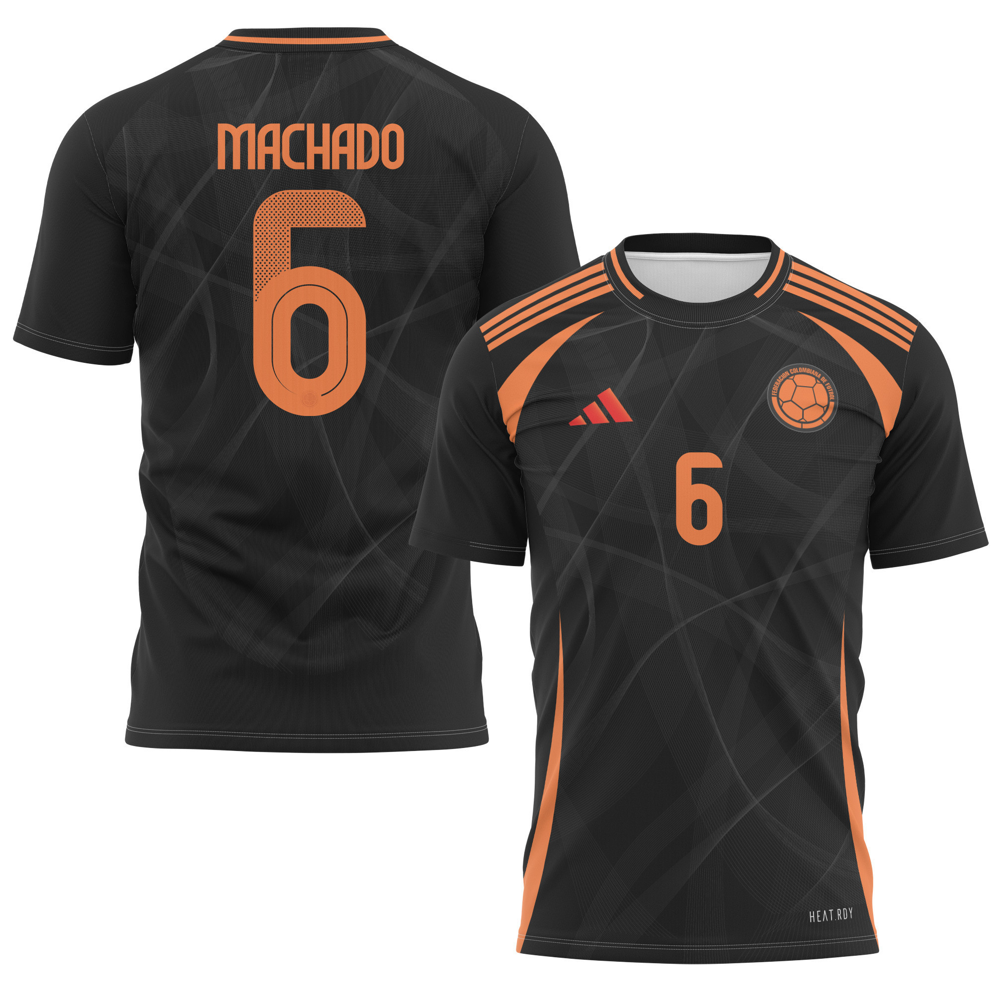 Deiver Machado 6 Colombia National Team 2024 Away Kits AOP T-shirt - Black