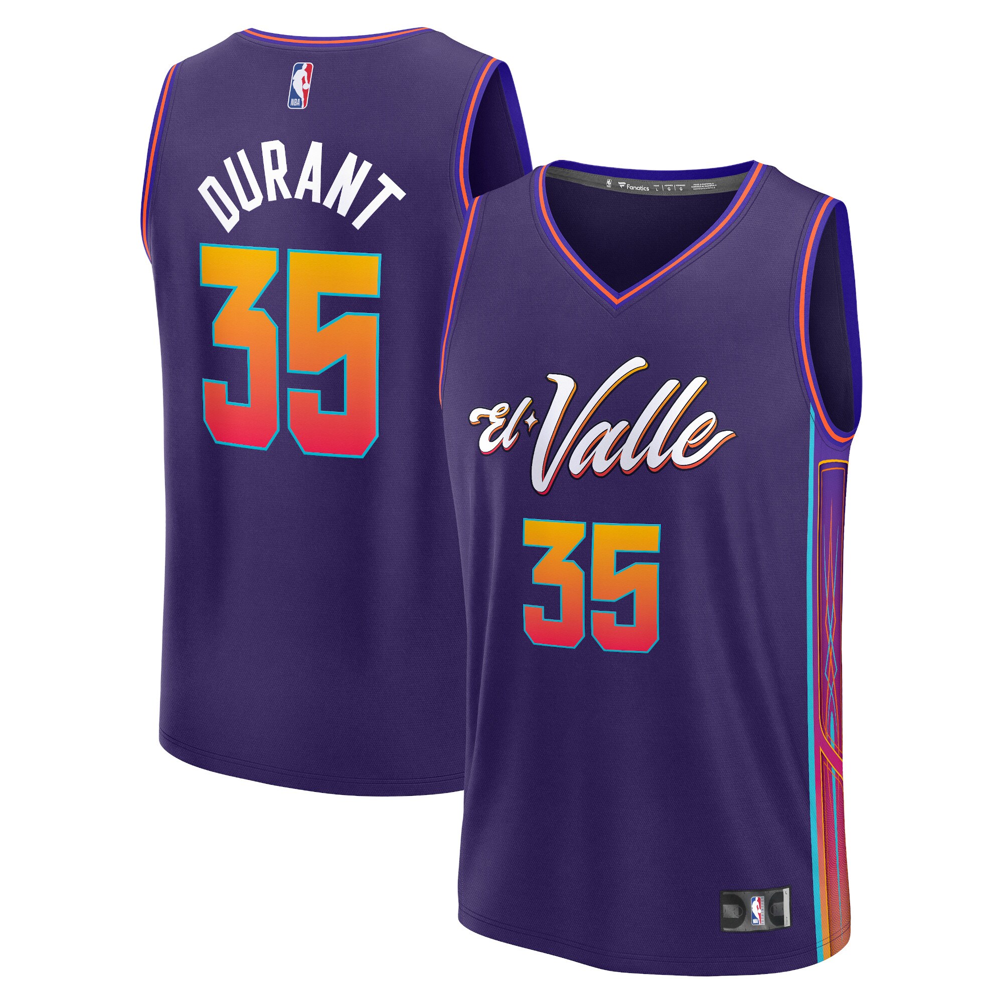 Kevin Durant Phoenix Suns Fanatics Fast Break Jersey - Purple - City Edition