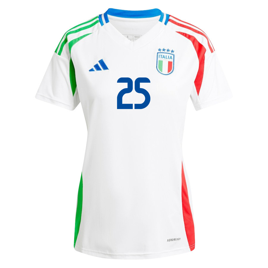 Michael Folorunsho 25 Italy National Team 2024/25 Away Women Jersey - White