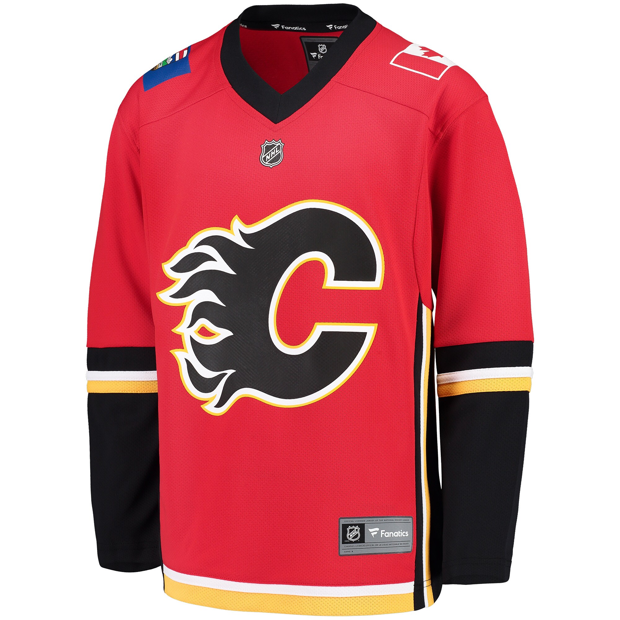 Calgary Flames Fanatics Youth Alternate Replica Blank Jersey - Red\/Black