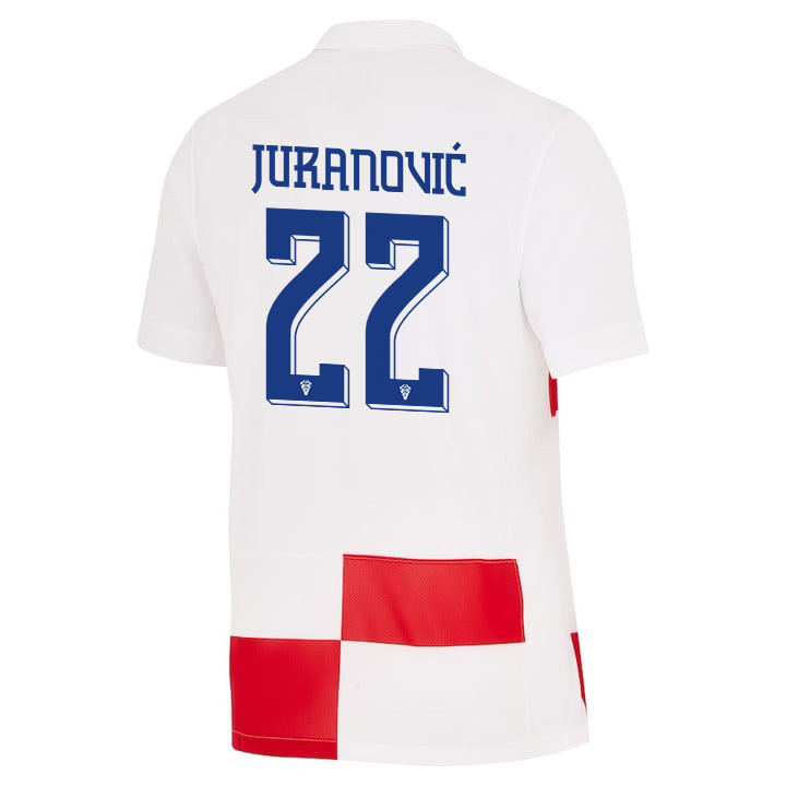 Josip Juranović 22 Croatia National Team 2024 Home Men Jersey - White