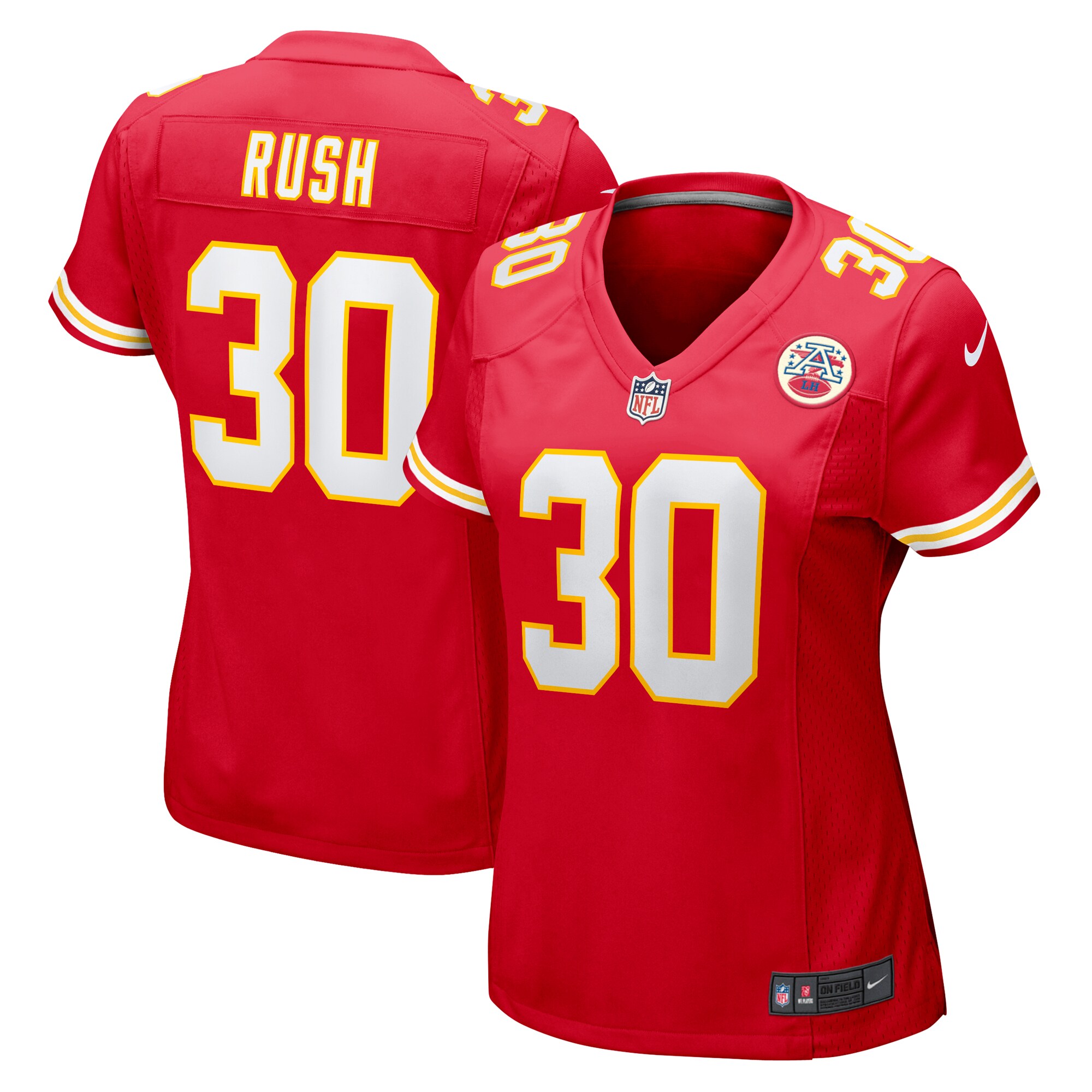Darius Rush Kansas City Chiefs  Women's Team Game Jersey -  Red