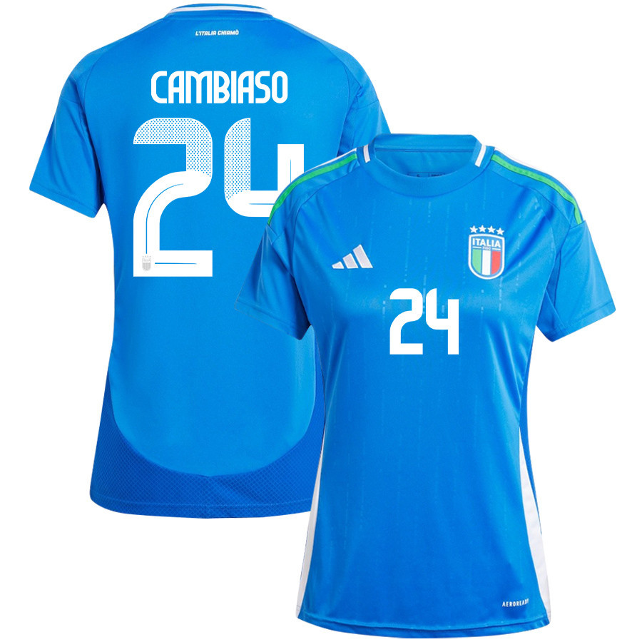 Andrea Cambiaso 24 Italy National Team 2024/25 Home Women Jersey - Blue
