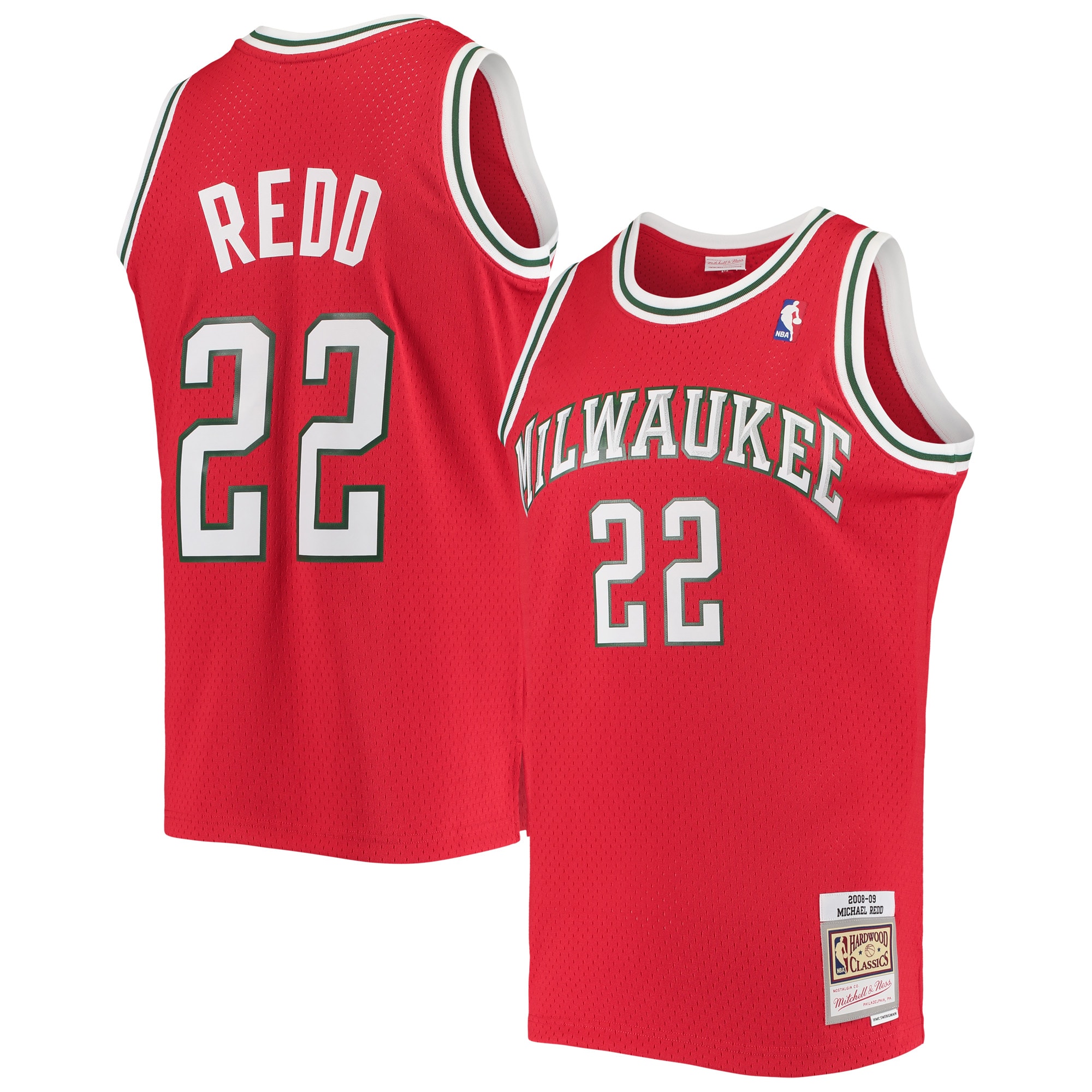 Michael Redd Milwaukee Bucks Mitchell & Ness 2001\/02 Hardwood Classics Swingman Jersey - Red