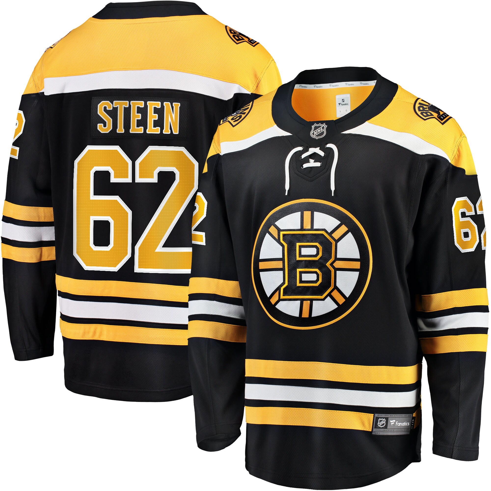 Oskar Steen Boston Bruins Fanatics Home Breakaway Player Jersey - Black