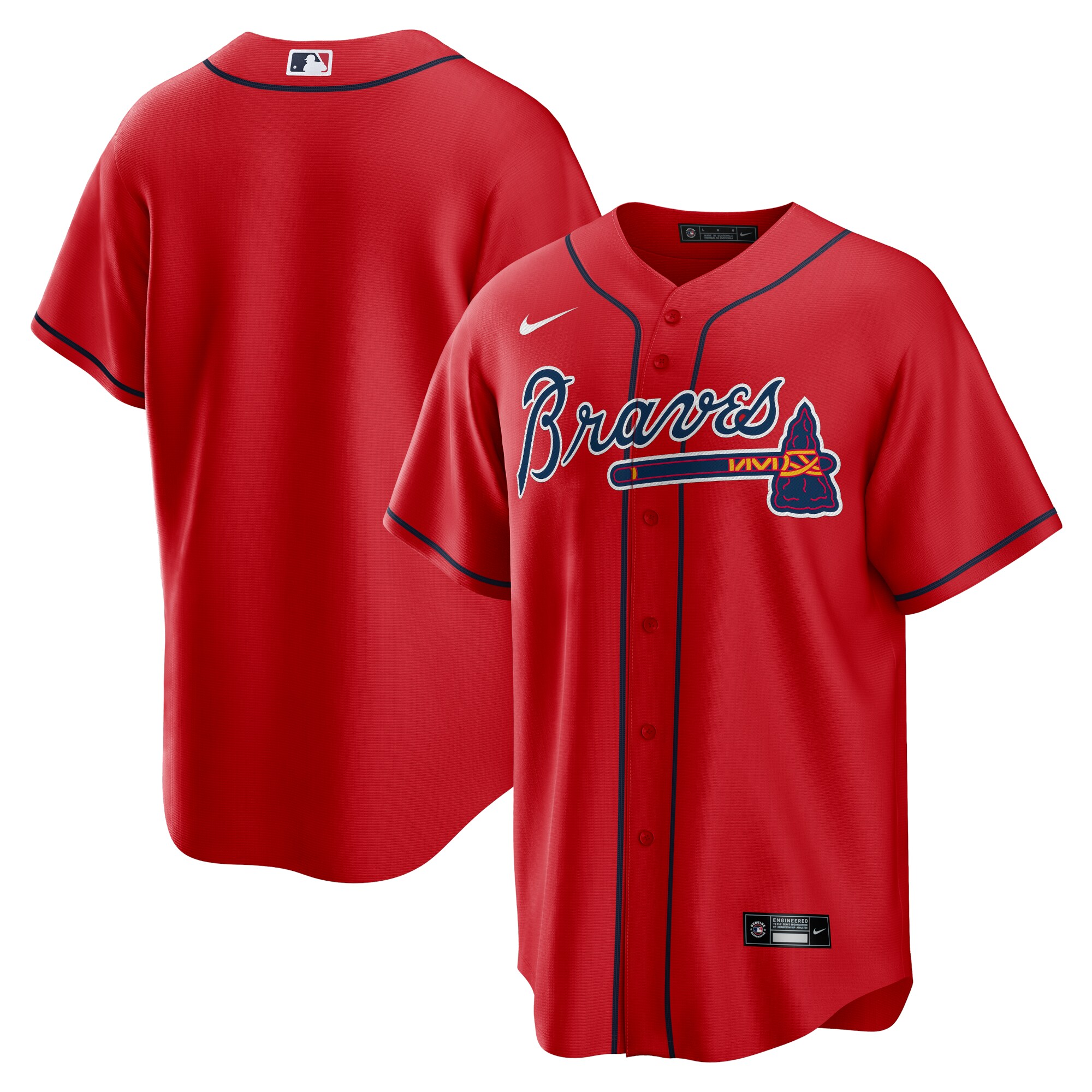Atlanta Braves  Alternate Replica Team Jersey - Red