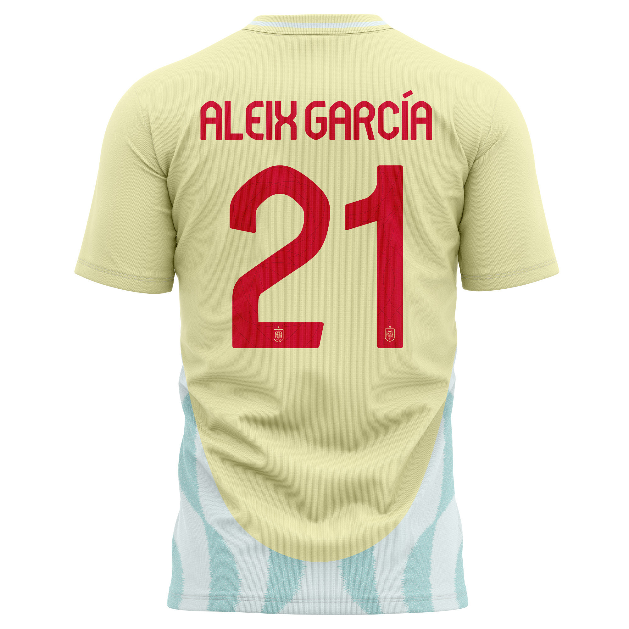 Aleix García 21 Spain National Team 2024 Away Kits AOP T-shirt - Yellow