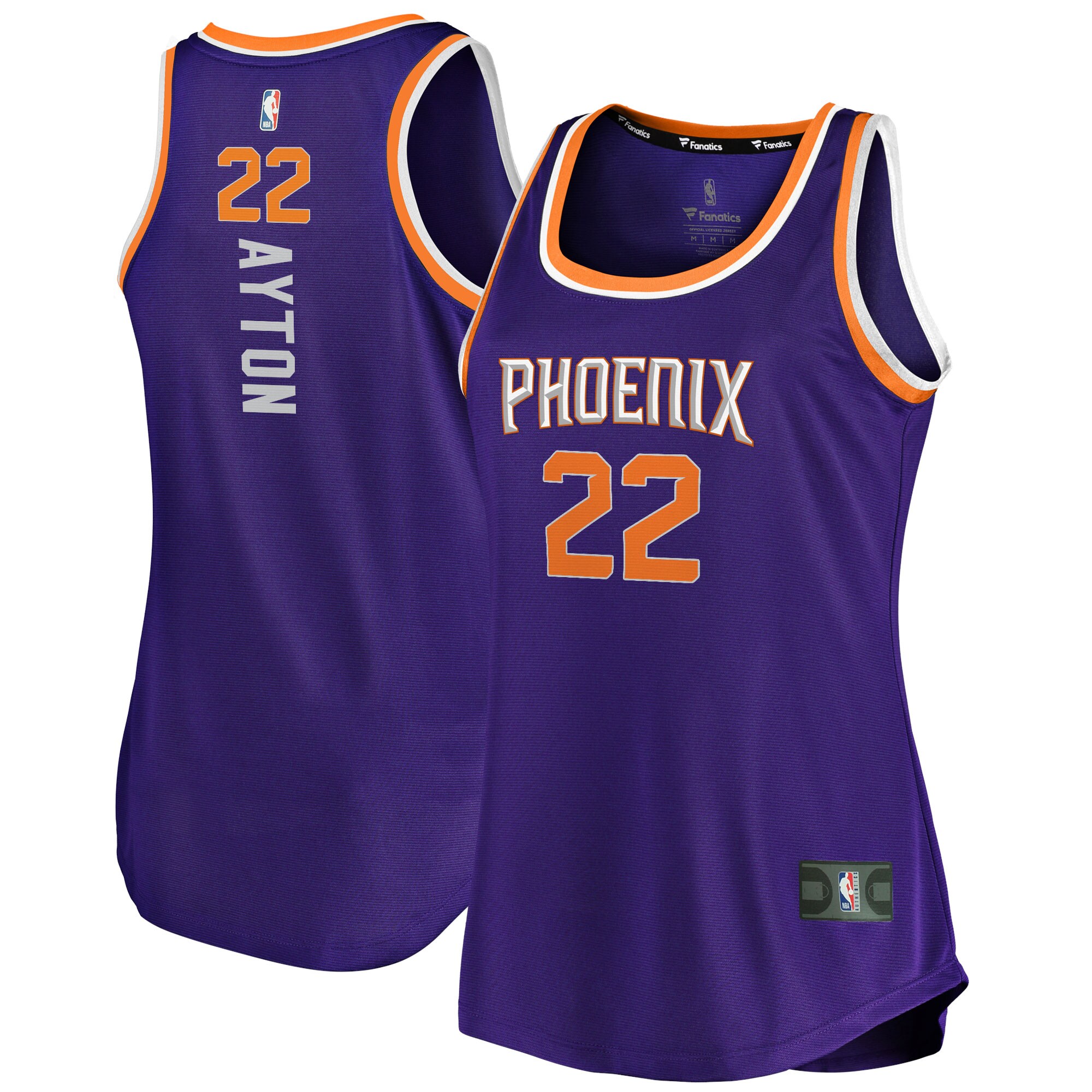 Deandre Ayton Phoenix Suns Fanatics Women's Fast Break Tank Jersey - Icon Edition - Purple